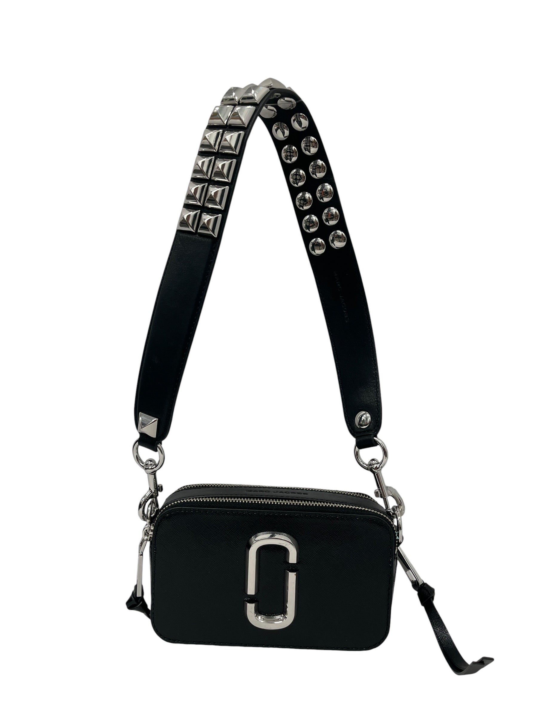 MARC JACOBS/Cross Body Bag/Leather/BLK/STUDDED STRAP SNAPSHOT view 1