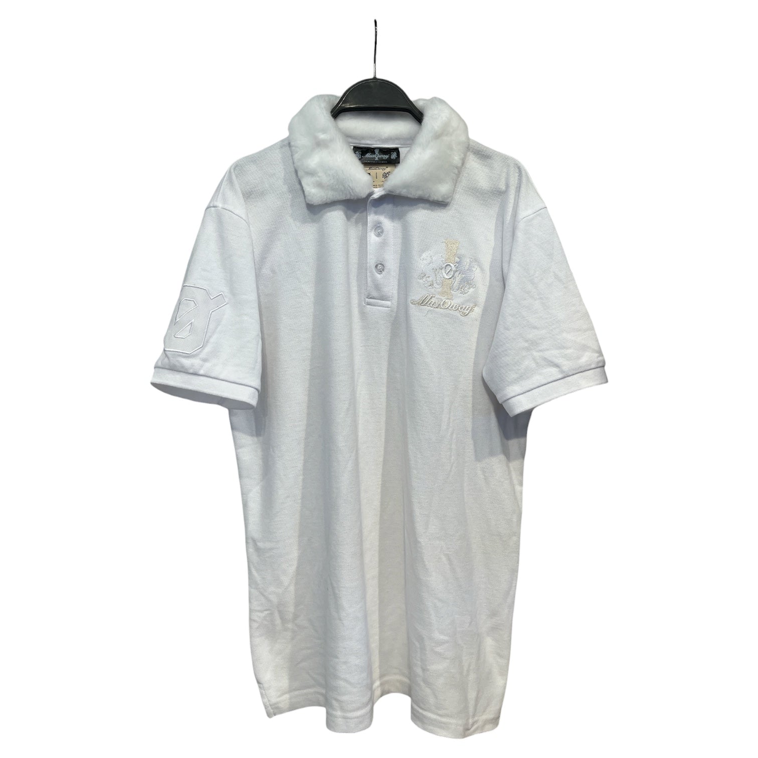 MUSO KUSO/Polo Shirt/M/Cotton/WHT/OWAY FUR POLO view 1