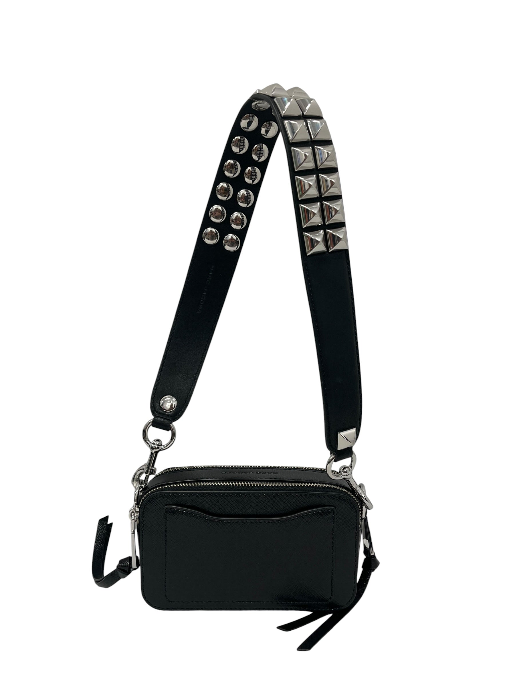 MARC JACOBS/Cross Body Bag/Leather/BLK/STUDDED STRAP SNAPSHOT view 2