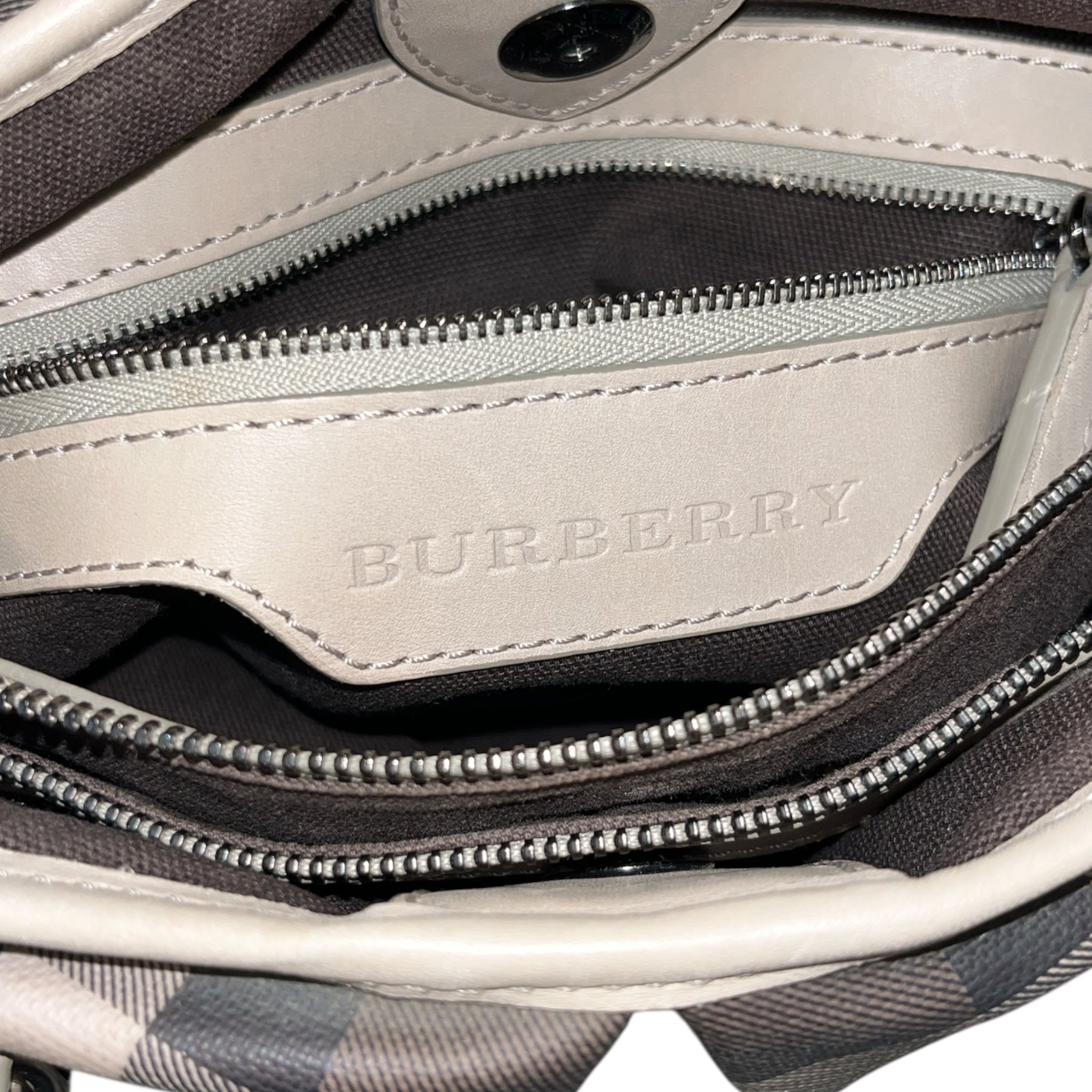 BURBERRY/Tote Bag/All Over Print/Leather/MLT/NORTHFIELD BEIGE GREY view 5