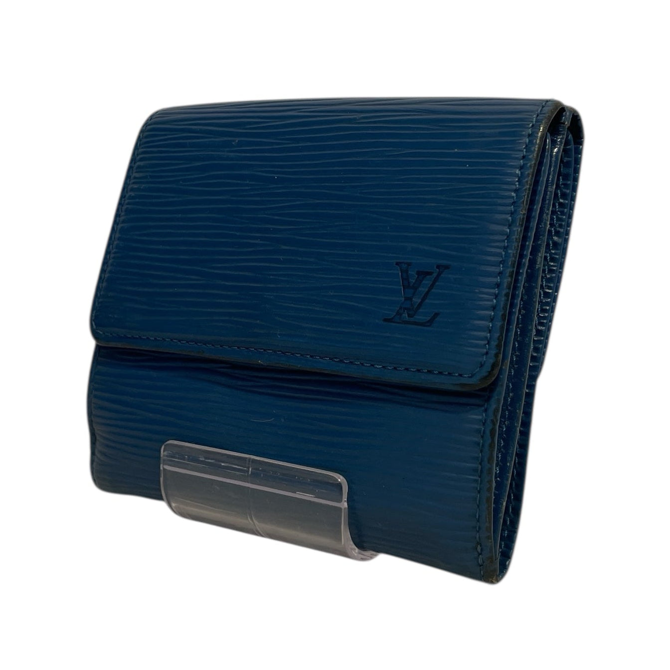 LOUIS VUITTON/Trifold Wallet/Leather/BLU/epi wallet view 1