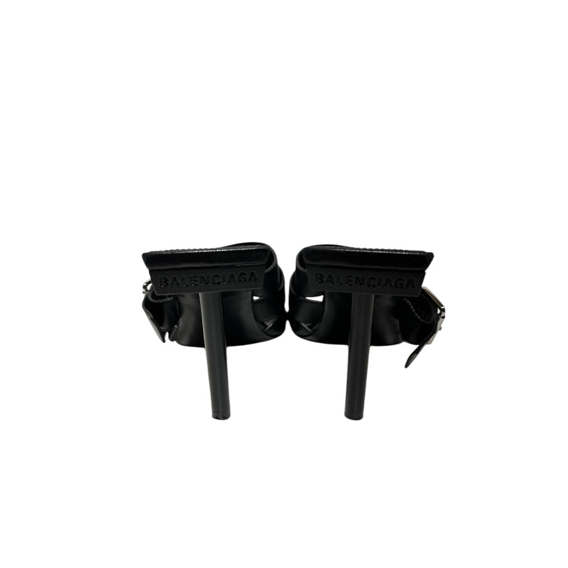 BALENCIAGA/Heels/EU 37/Leather/BLK/multi buckles