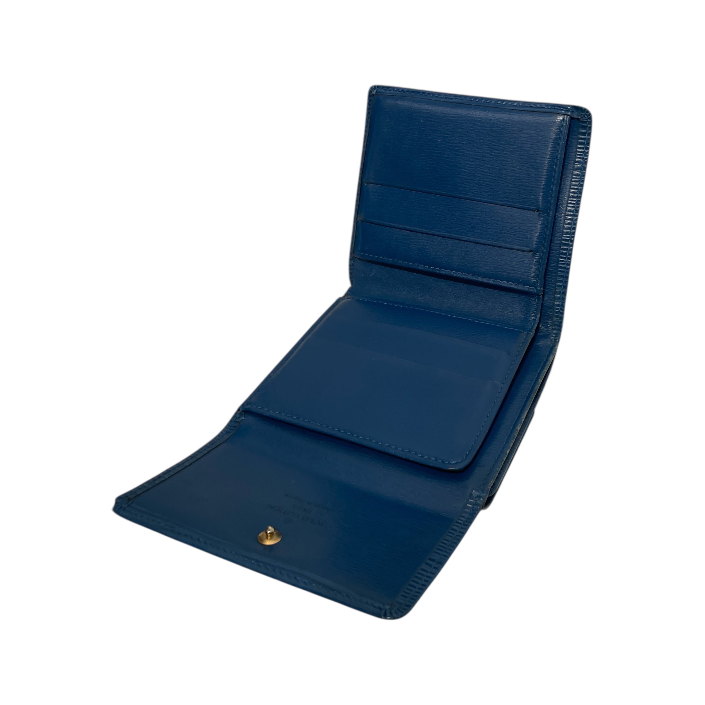 LOUIS VUITTON/Trifold Wallet/Leather/BLU/epi wallet view 2