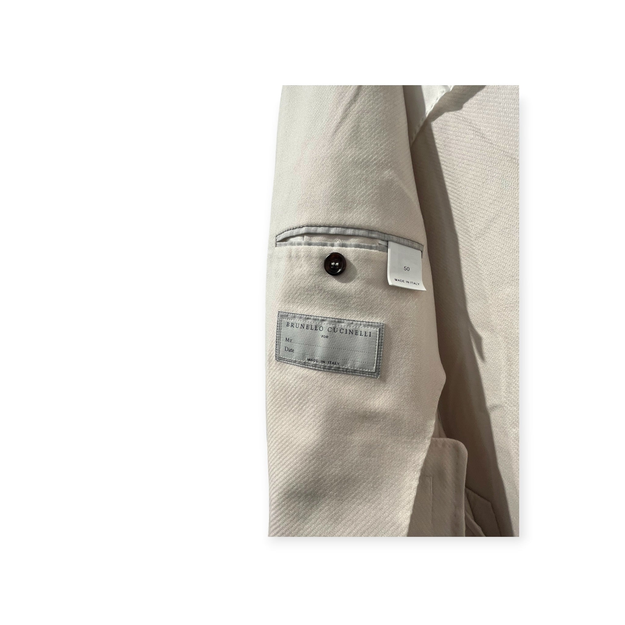 BRUNELLO CUCINELLI/Tailored Jkt/50/CRM/CUPRO BLAZER BNWT view 4