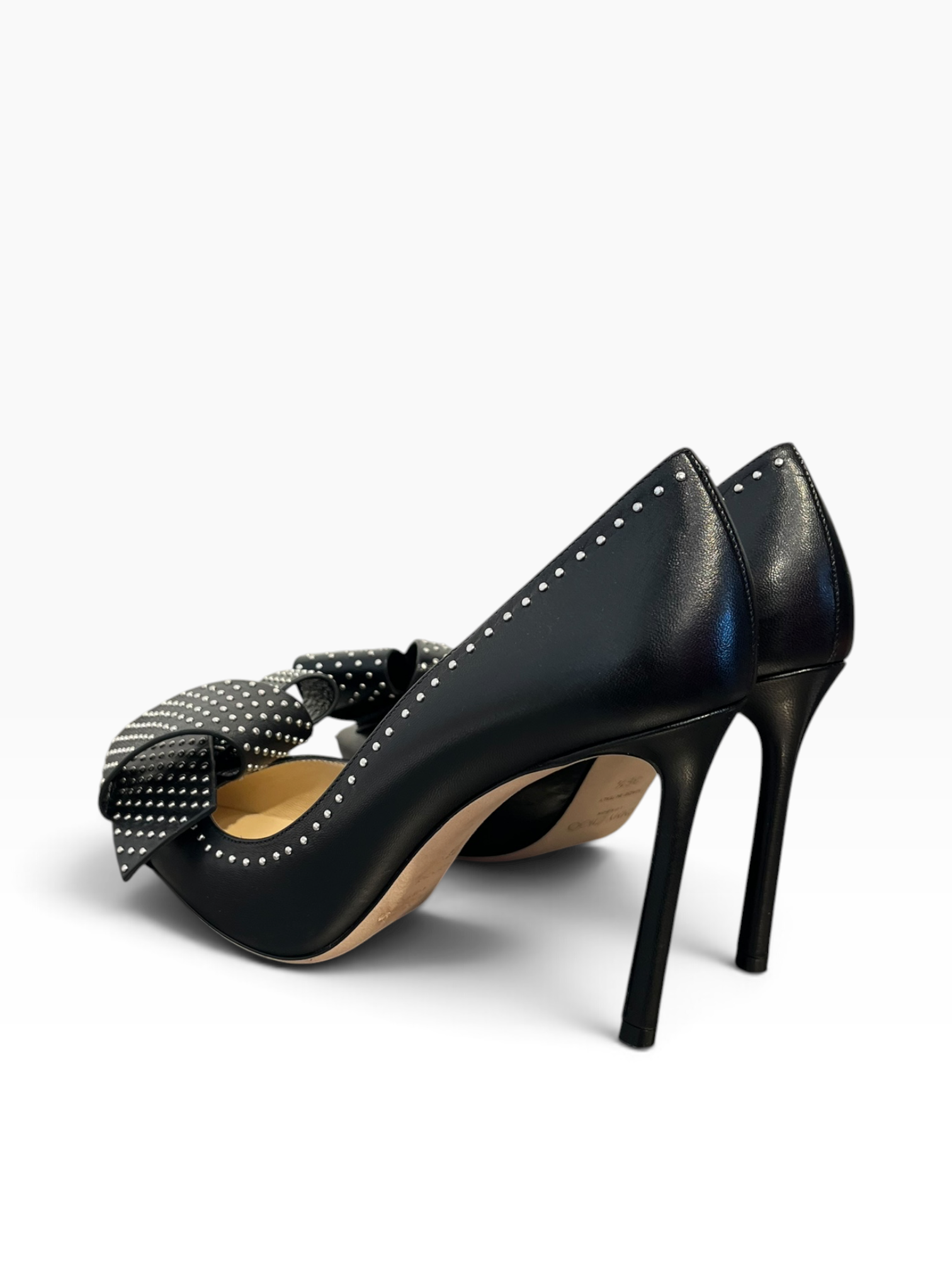 JIMMY CHOO/Heels/EU 36.5/BLK/black studed leather view 2