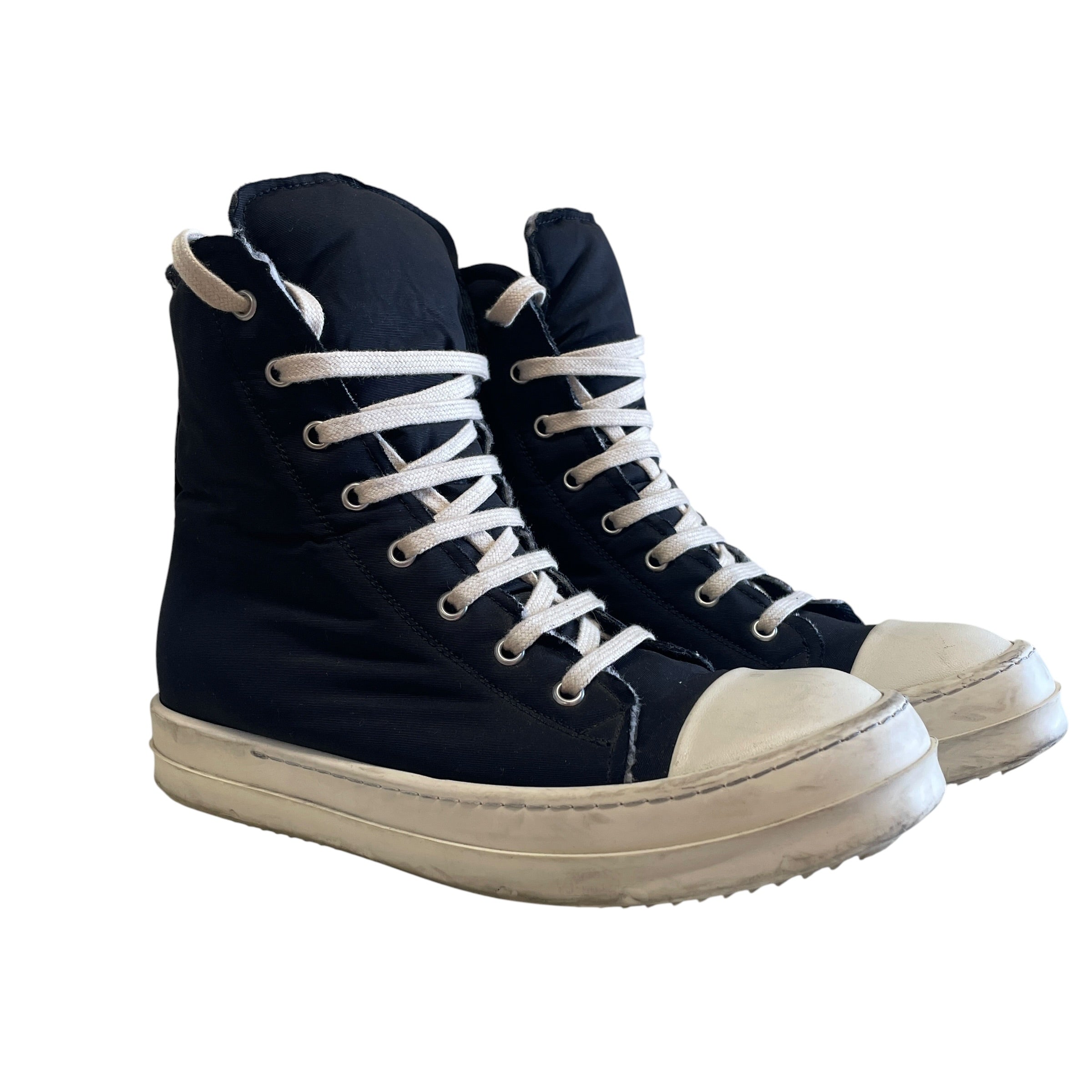 Rick Owens/Hi-Sneakers/US 7.5/Nylon/BLK/DRKSHDW CANVAS SNEAKER view 1