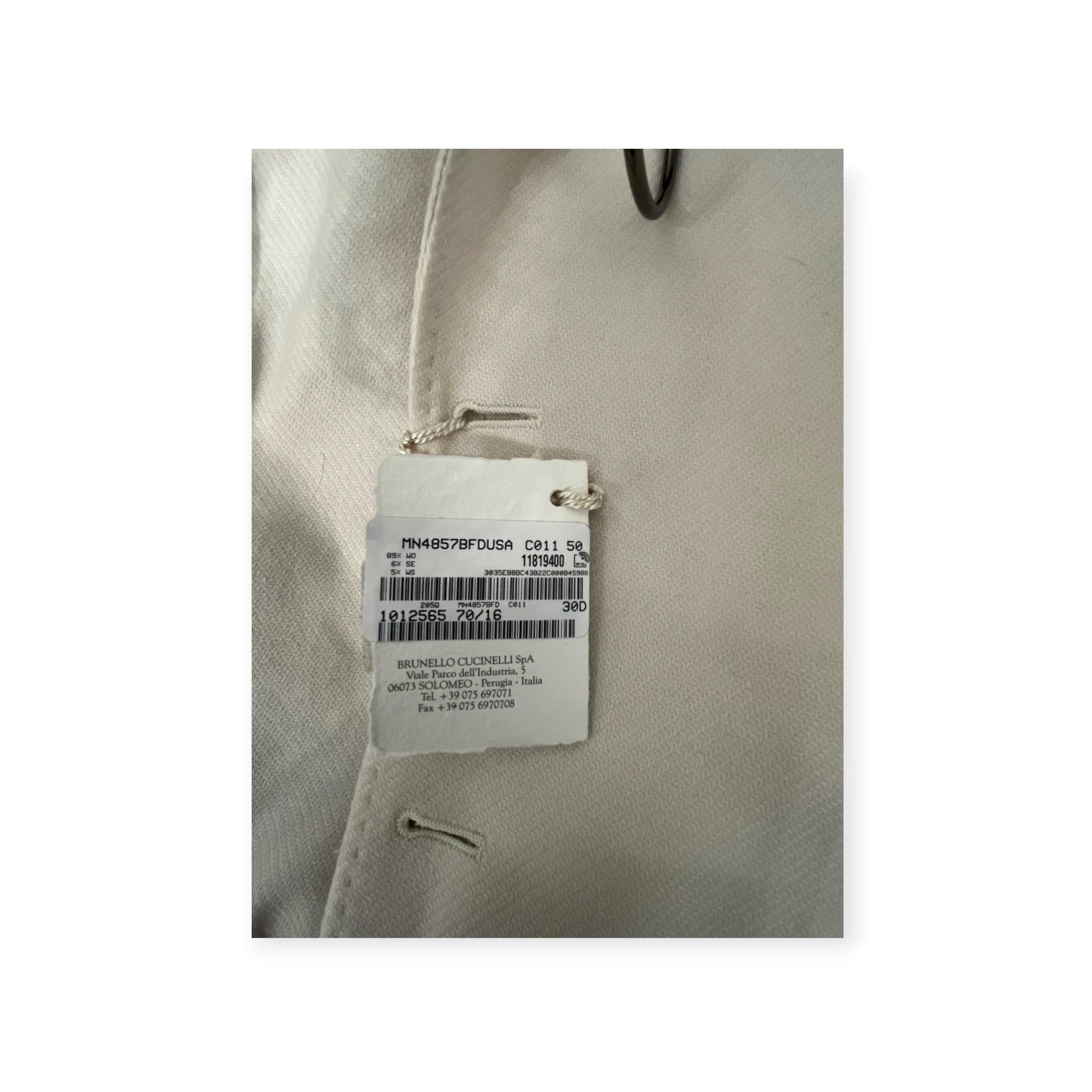 BRUNELLO CUCINELLI/Tailored Jkt/50/CRM/CUPRO BLAZER BNWT view 7