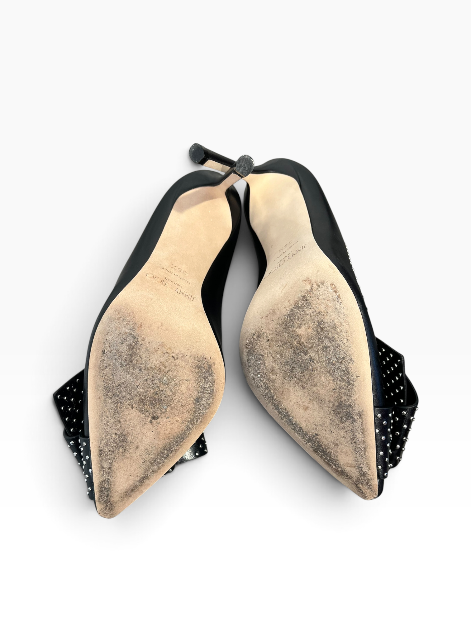 JIMMY CHOO/Heels/EU 36.5/BLK/black studed leather view 4