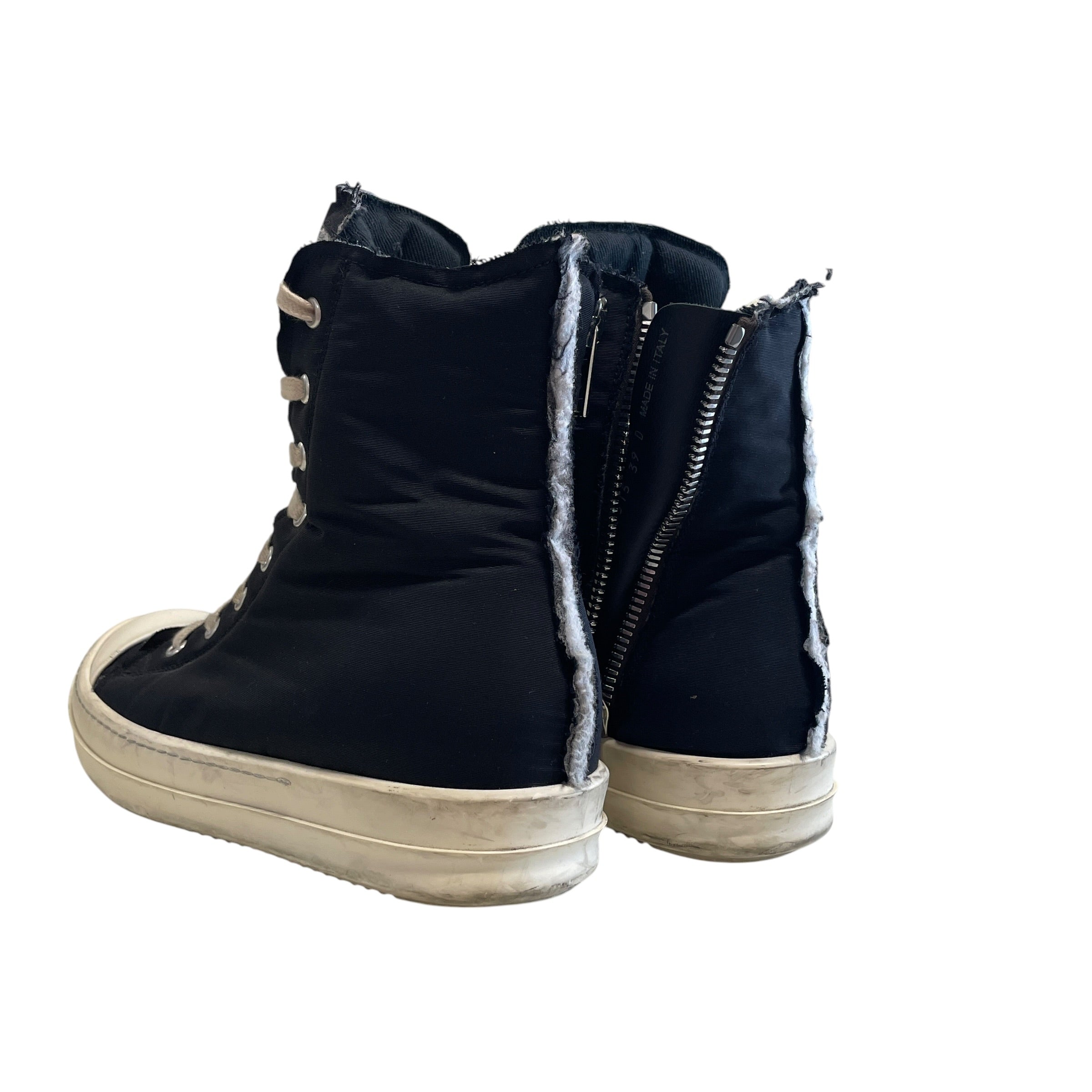 Rick Owens/Hi-Sneakers/US 7.5/Nylon/BLK/DRKSHDW CANVAS SNEAKER view 2