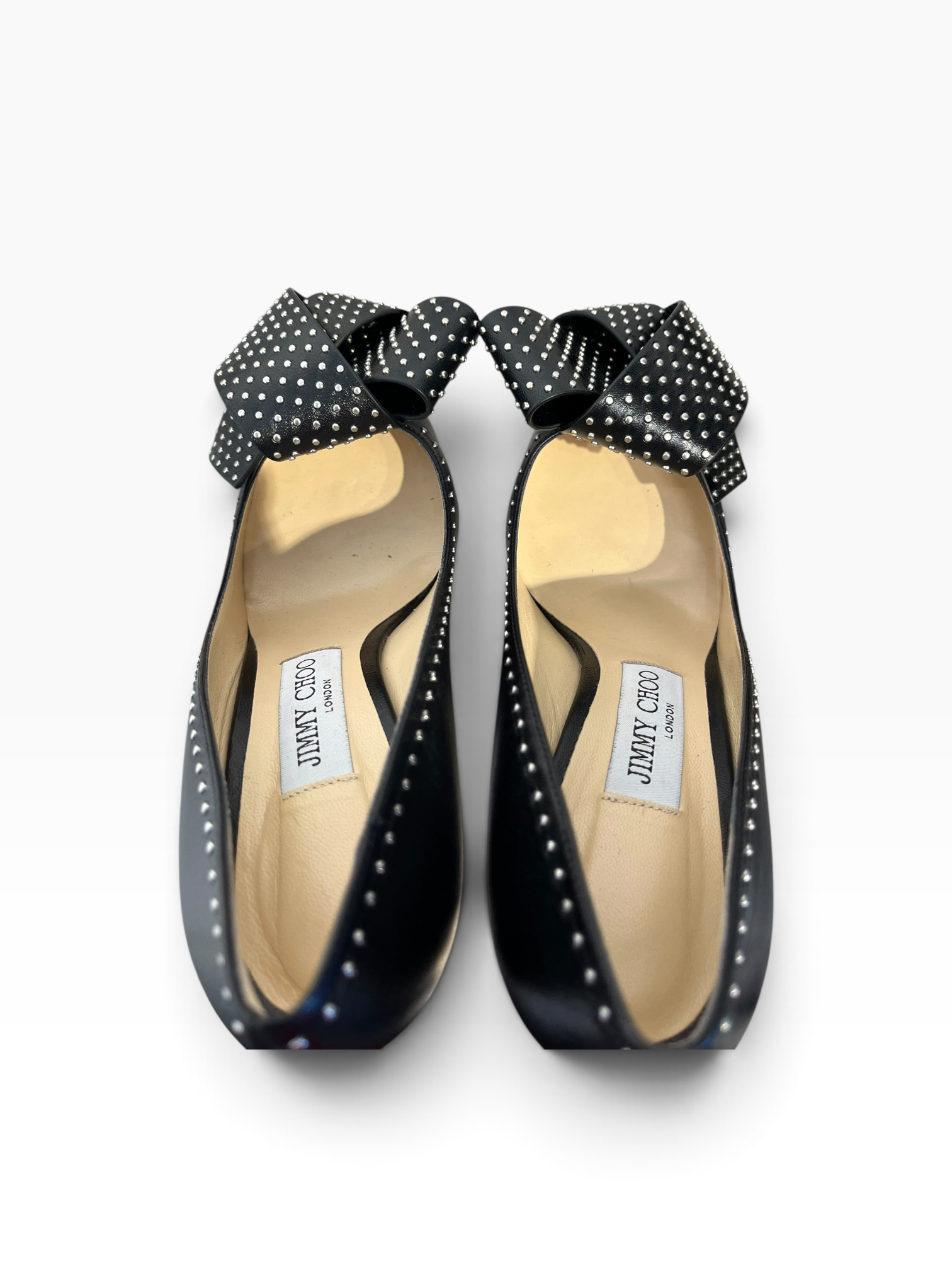 JIMMY CHOO/Heels/EU 36.5/BLK/black studed leather view 5