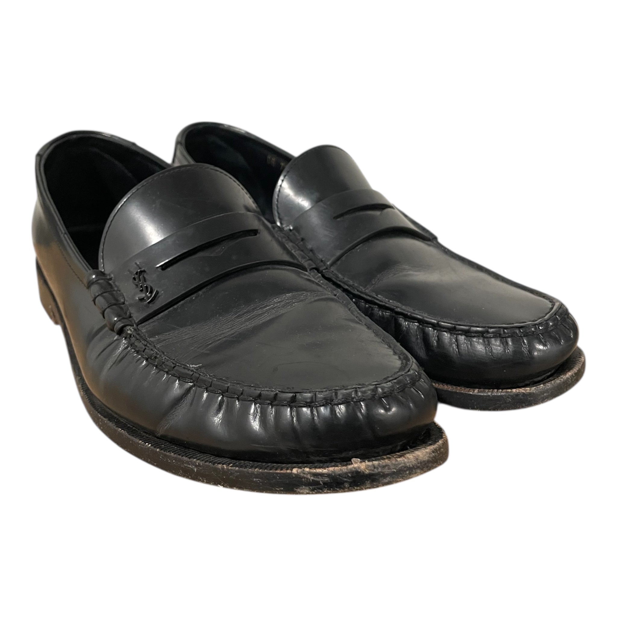 SAINT LAURENT/Loafers/EU 45/Leather/BLK/DE 703741 45 view 1