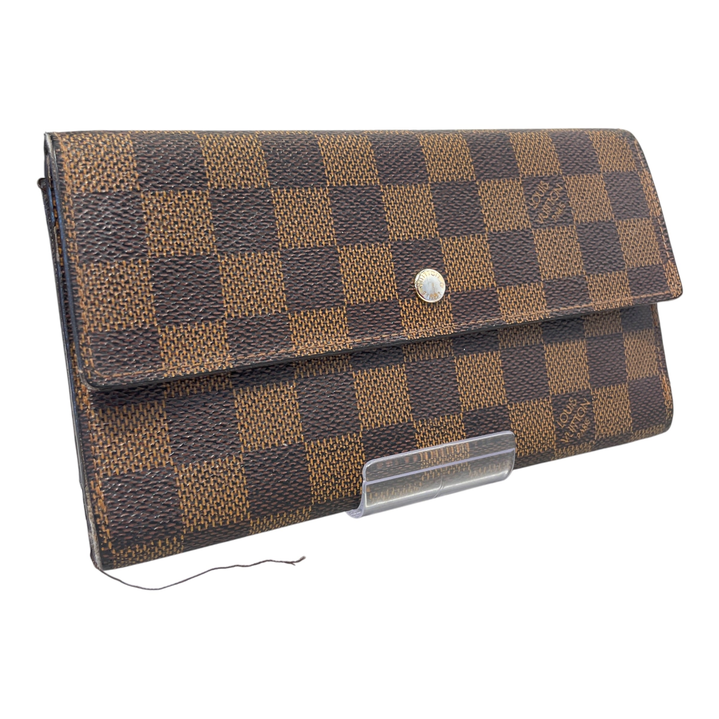 LOUIS VUITTON/Wallet/Monogram/Leather/BRW/L's/Damier Ebenne Sarah Wallet view 1