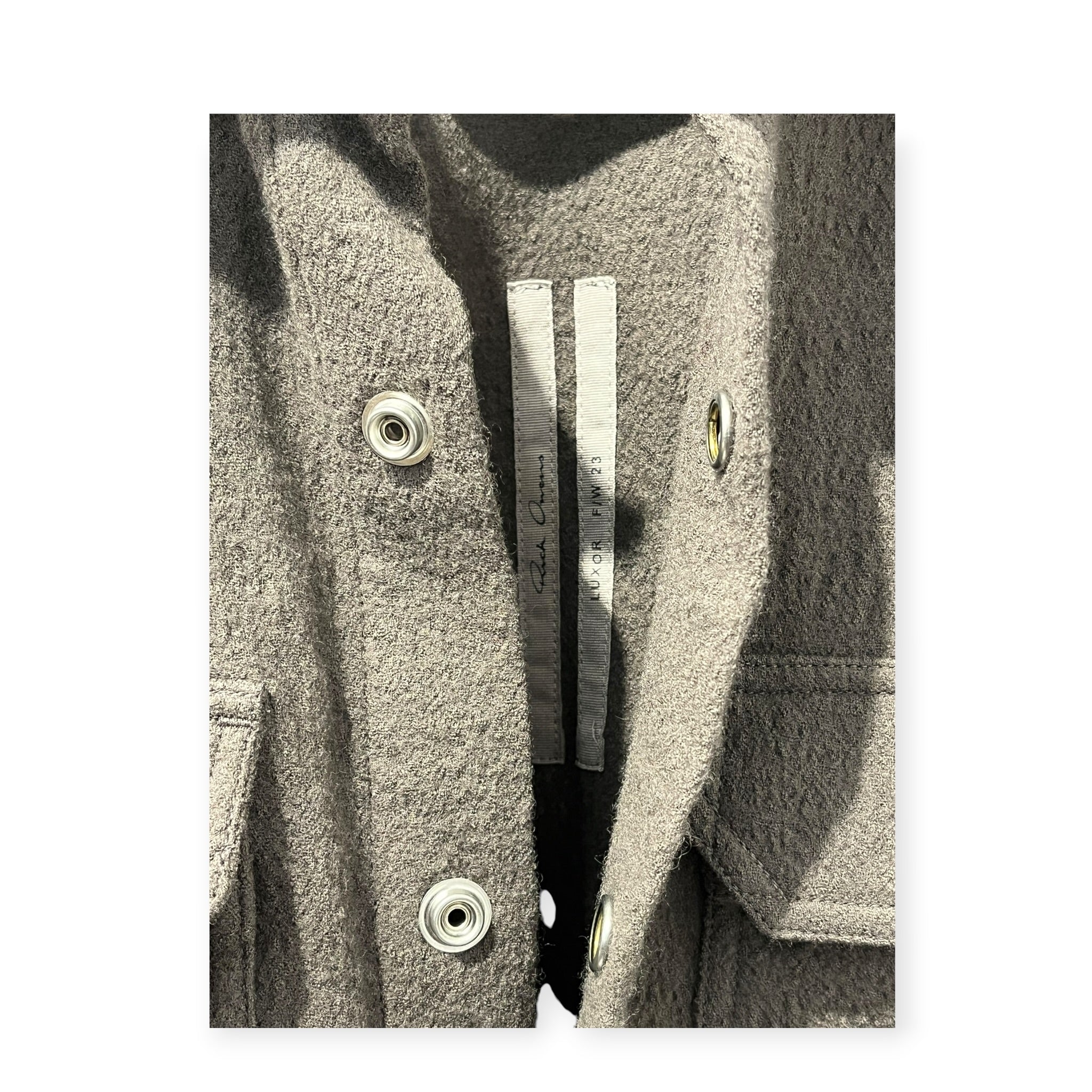 Rick Owens/LS Shirt/34/Wool/BRW/DUST LUXOR FW/23 SHIRT JKT view 4