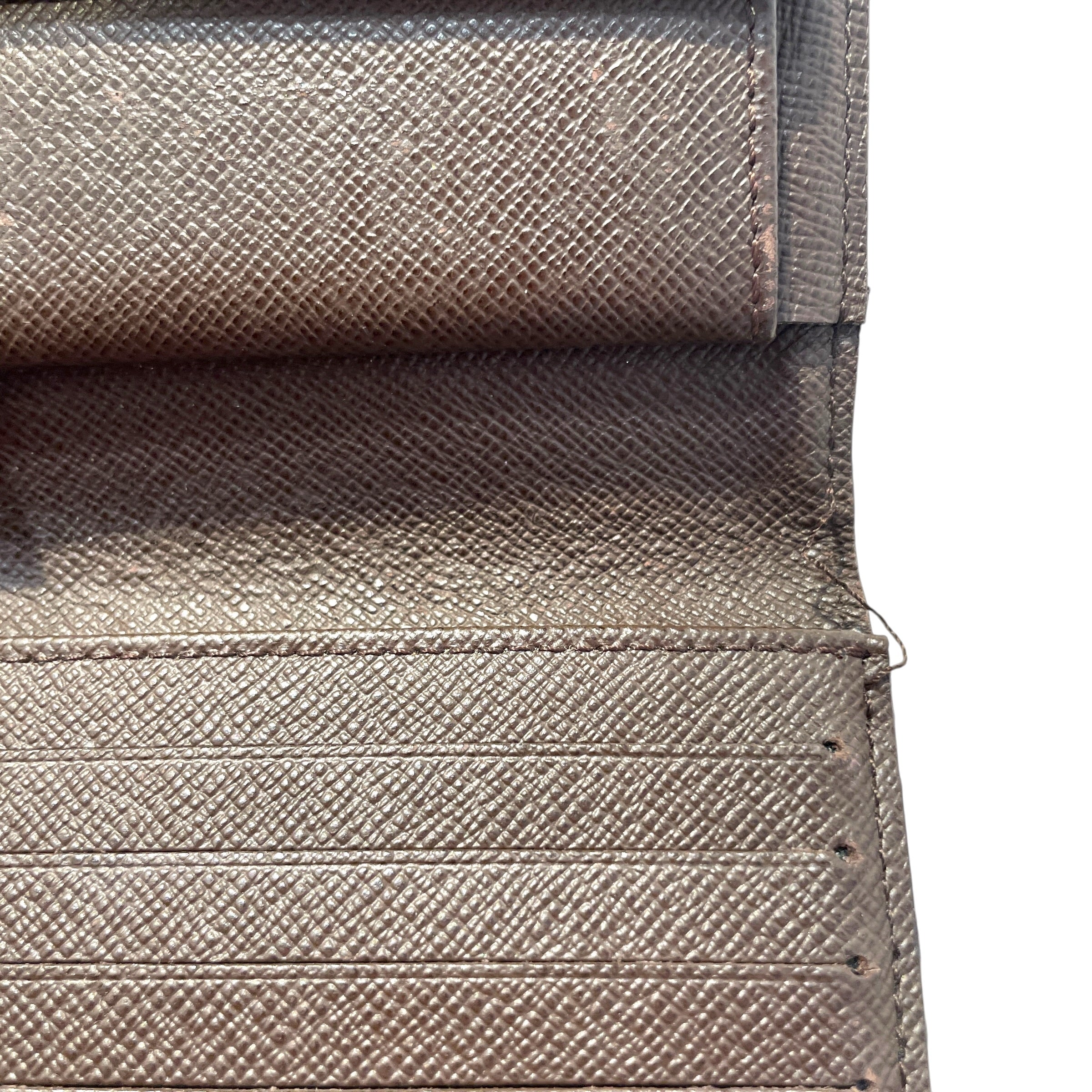 LOUIS VUITTON/Wallet/Monogram/Leather/BRW/L's/Damier Ebenne Sarah Wallet view 4