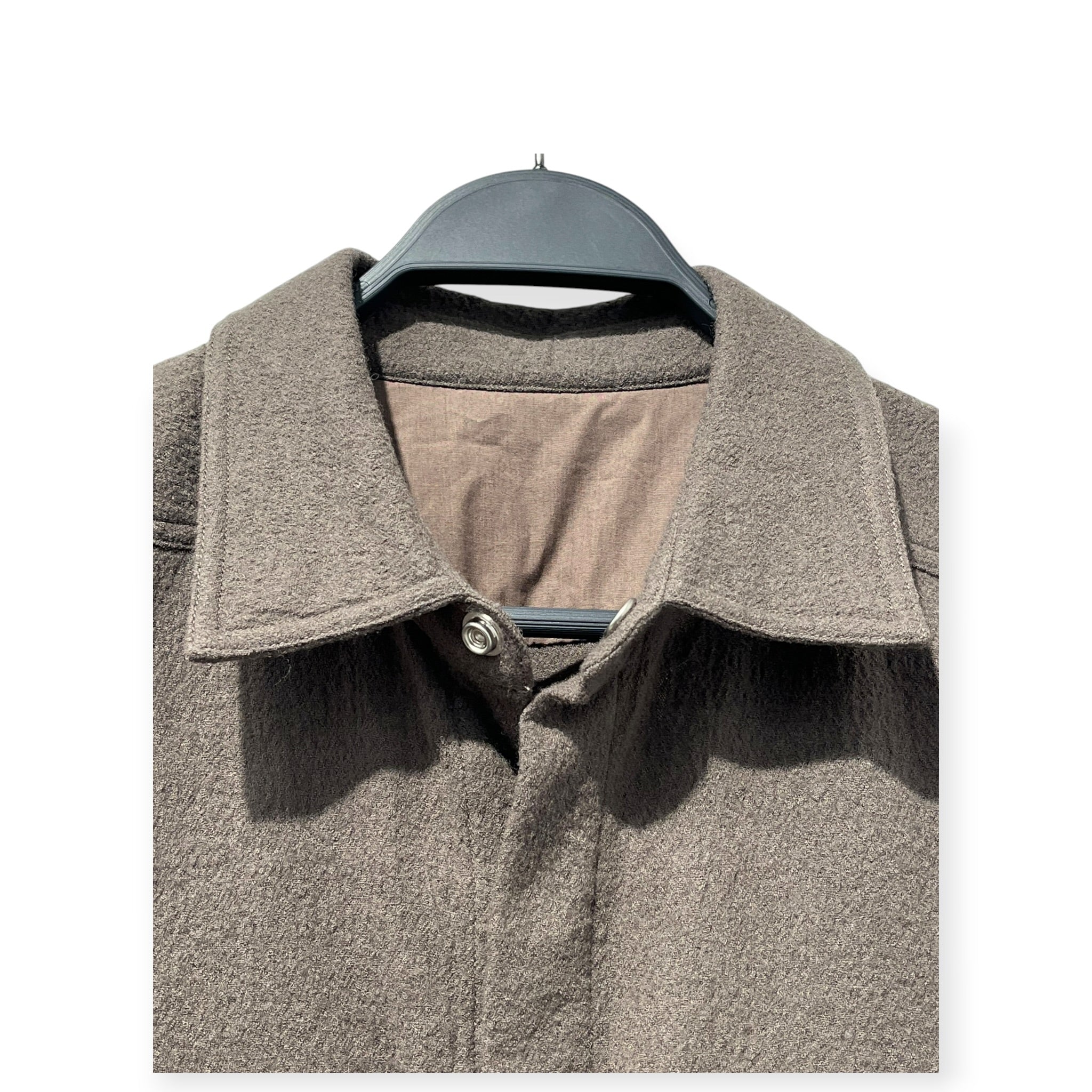 Rick Owens/LS Shirt/34/Wool/BRW/DUST LUXOR FW/23 SHIRT JKT view 3
