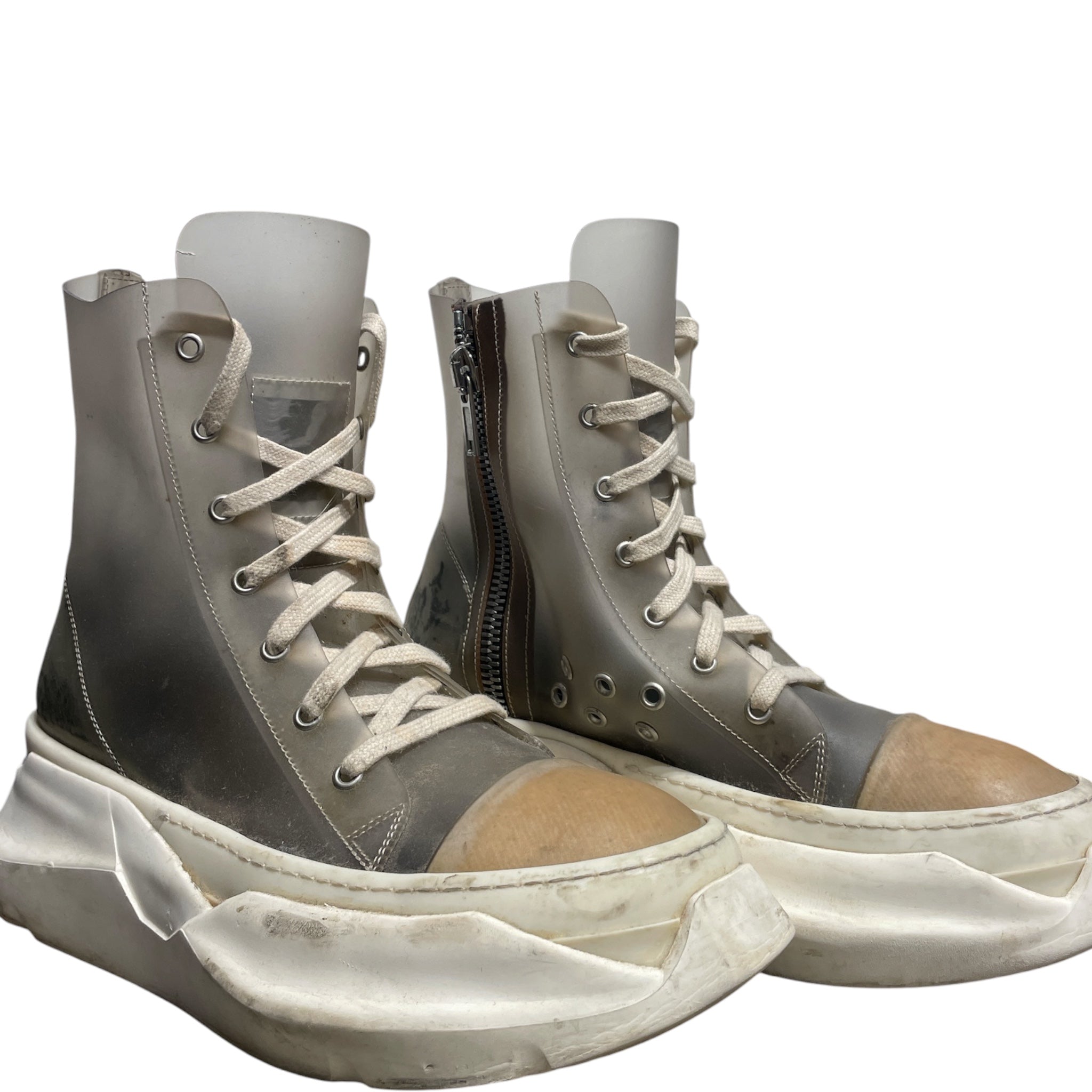 RICK OWENS DRKSHDW/Hi-Sneakers/US 12/CLR/DRKSHDW ABSTRACT TRANSPARENT view 1