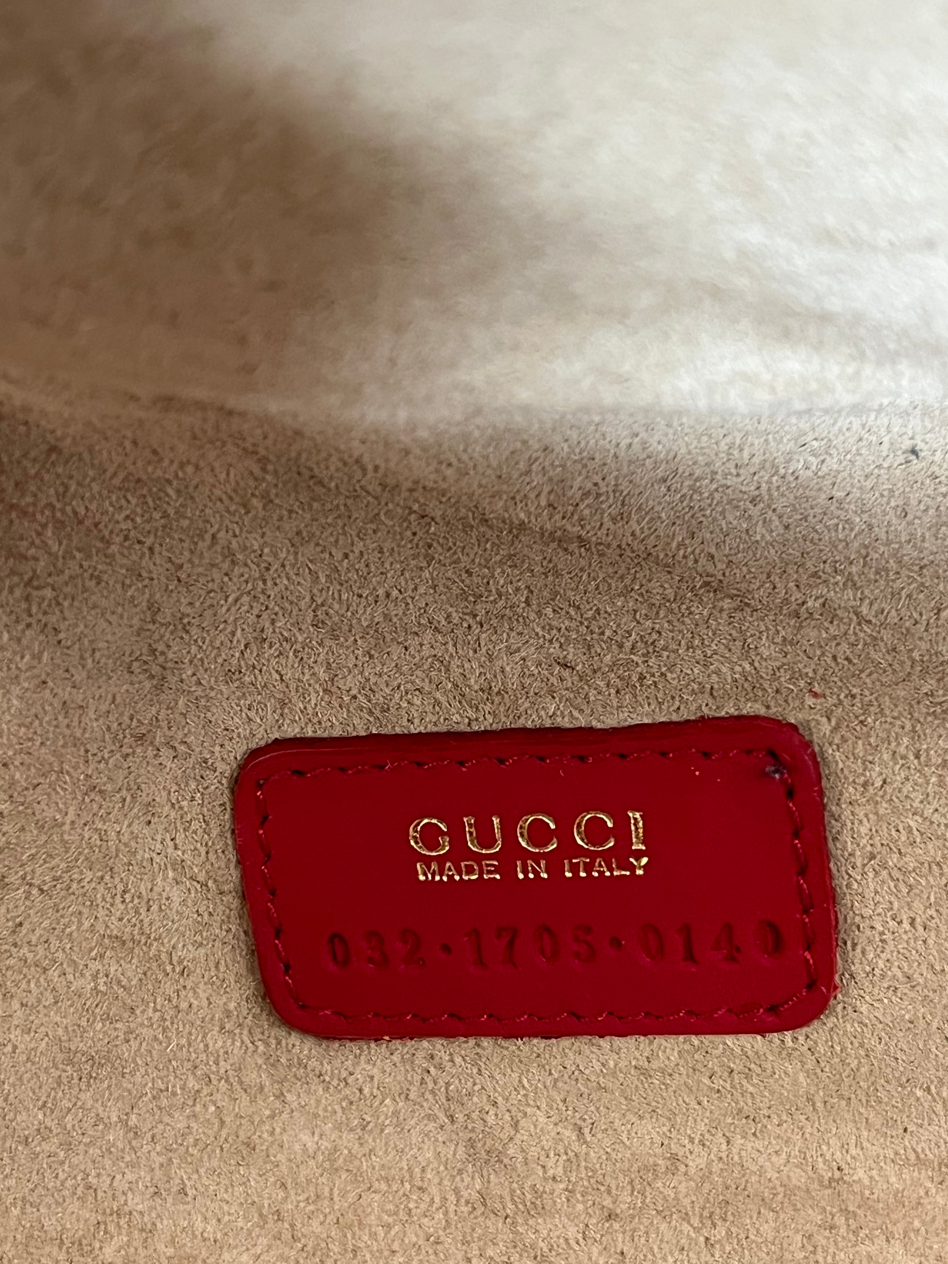 GUCCI/Bag/Suede/RED/VANITY TOP HANDLE BAG view 4
