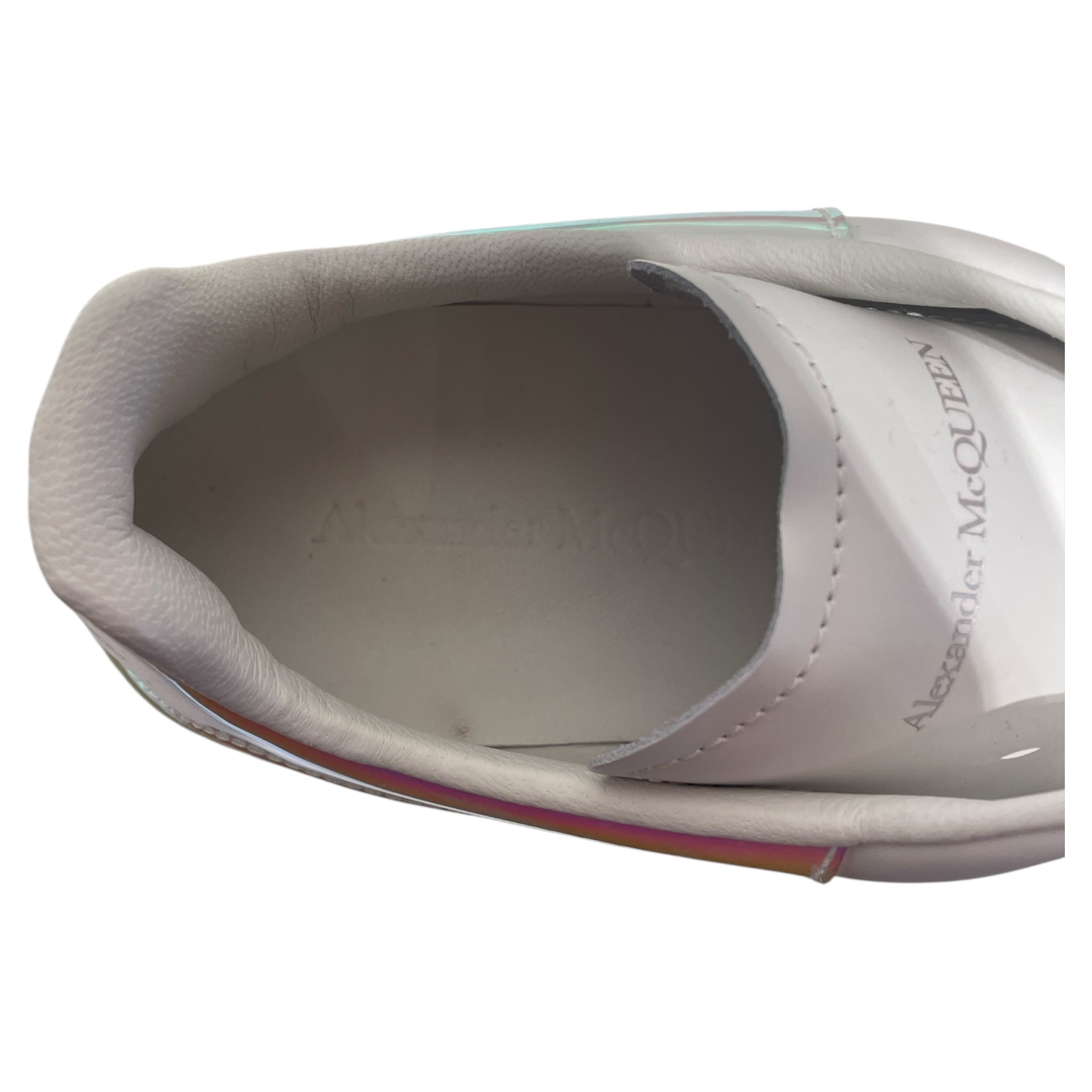 Alexander McQueen/Low-Sneakers/EU 39/Leather/WHT/transparent sole snakers view 3