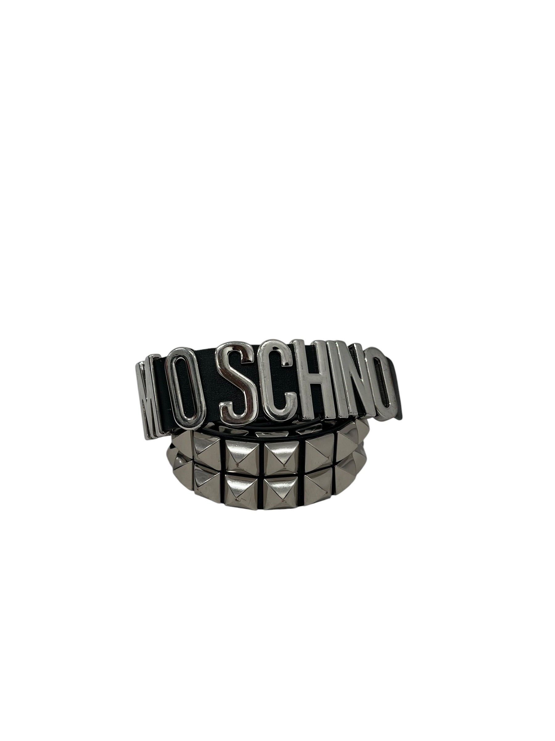MOSCHINO/Belt/Leather/BLK/L's/LARGE PYRAMID STUDDED view 1