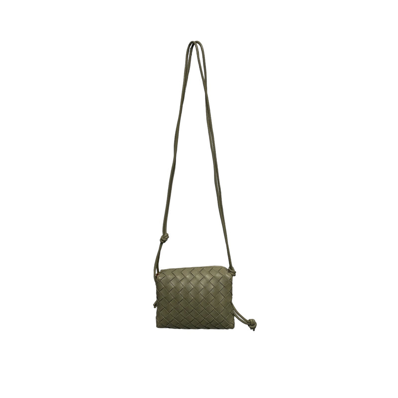 BOTTEGA VENETA/Cross Body Bag/Leather/GRN/Mini Loop