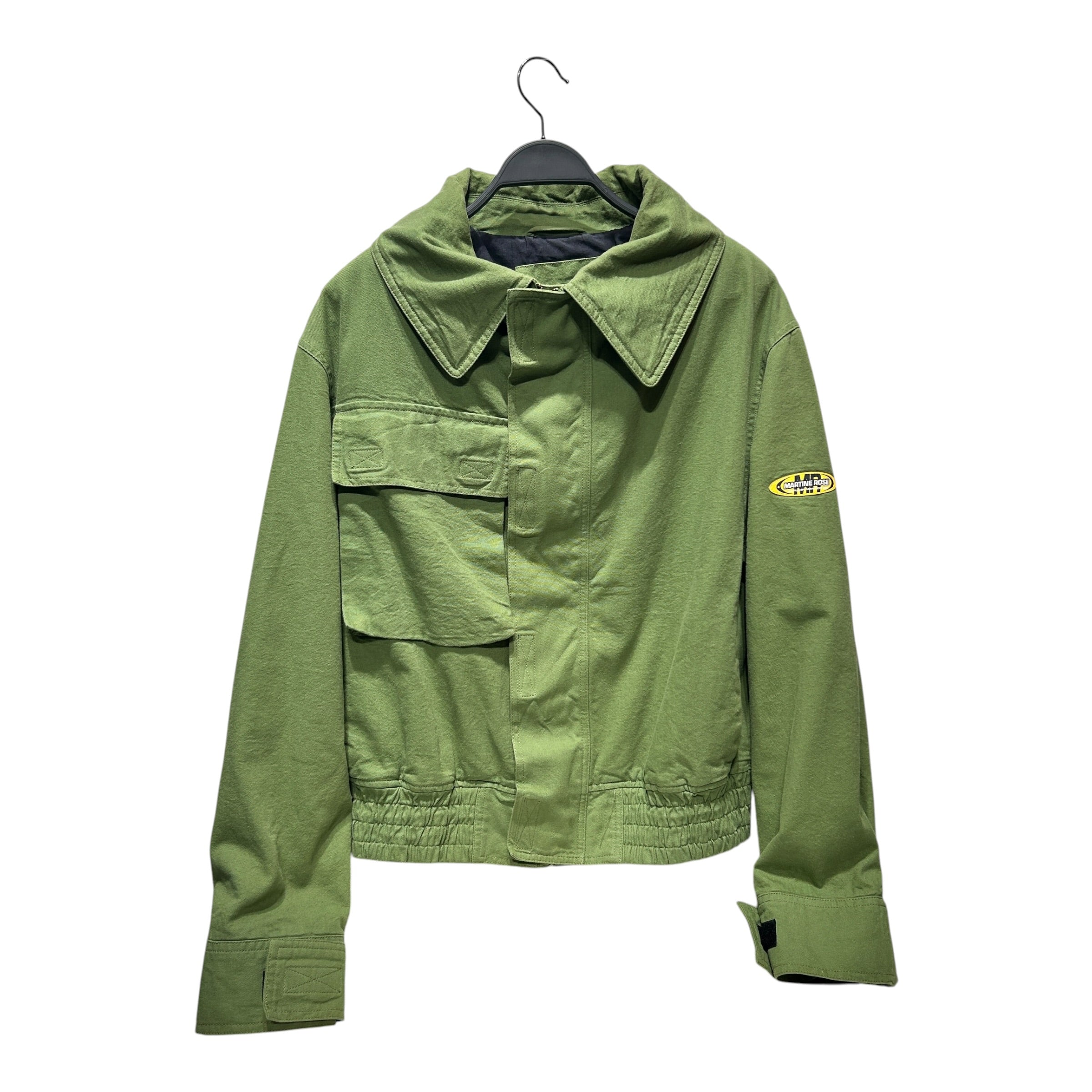 MARTINE ROSE/Blouson/L/Cotton/GRN/GRASS GREEN VELCRO JACKET view 1