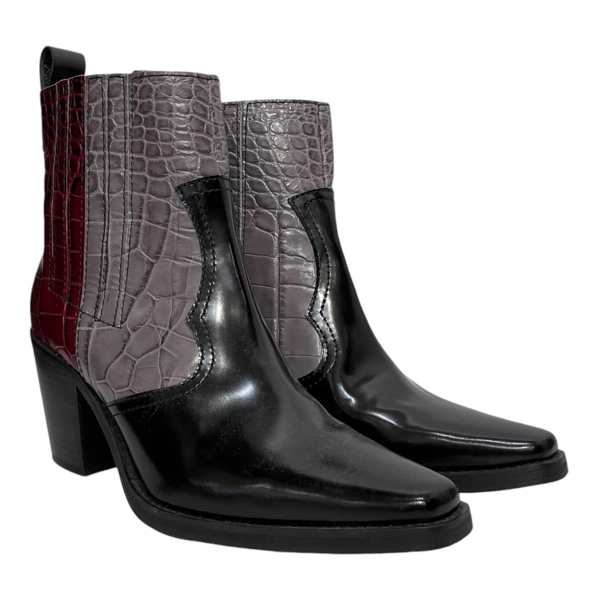 GANNI/Western Boots/EU 40/Border/Leather/MLT/ view 1