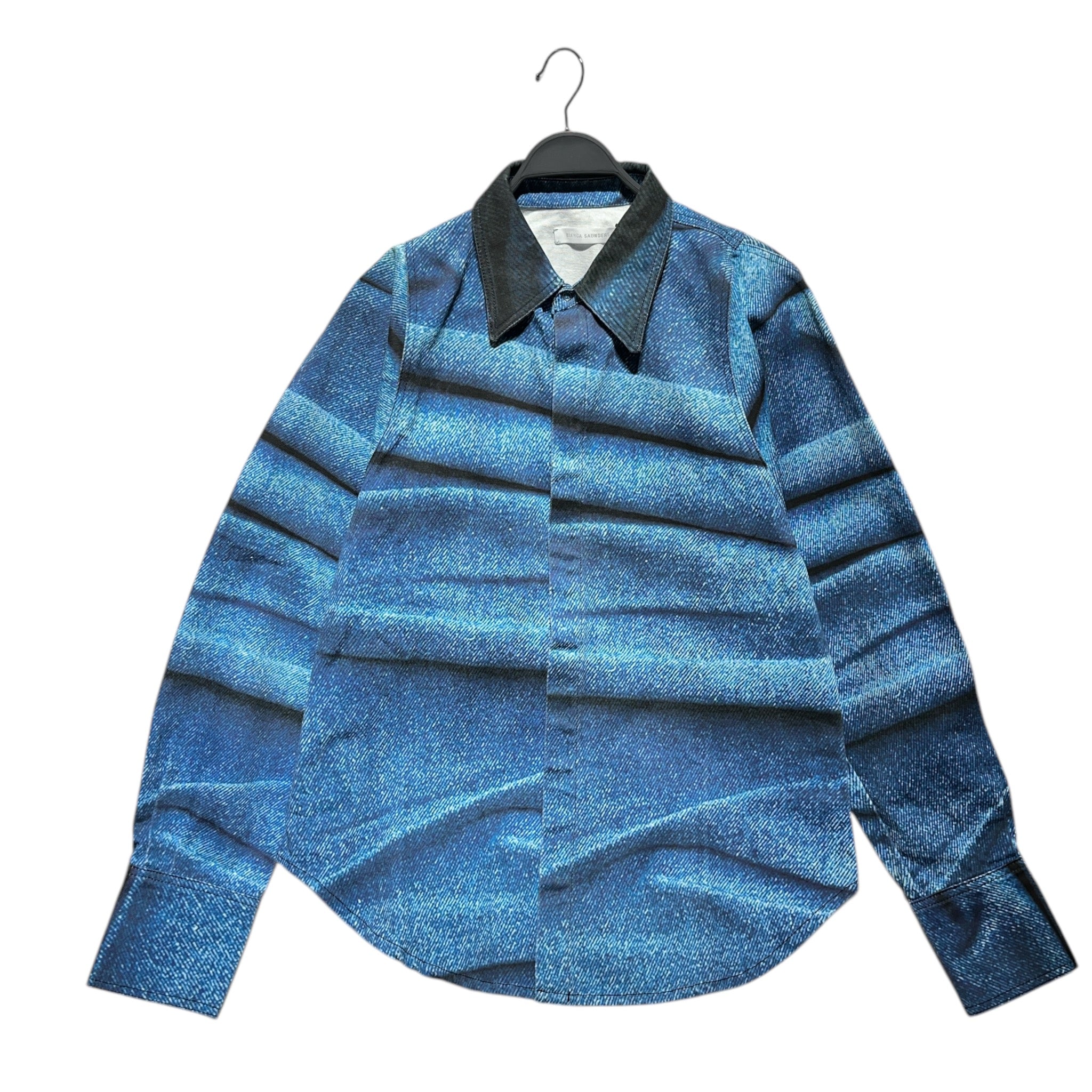 BIANCA SAUNDERS/Jacket/L/Denim/NVY/printed jacket view 1