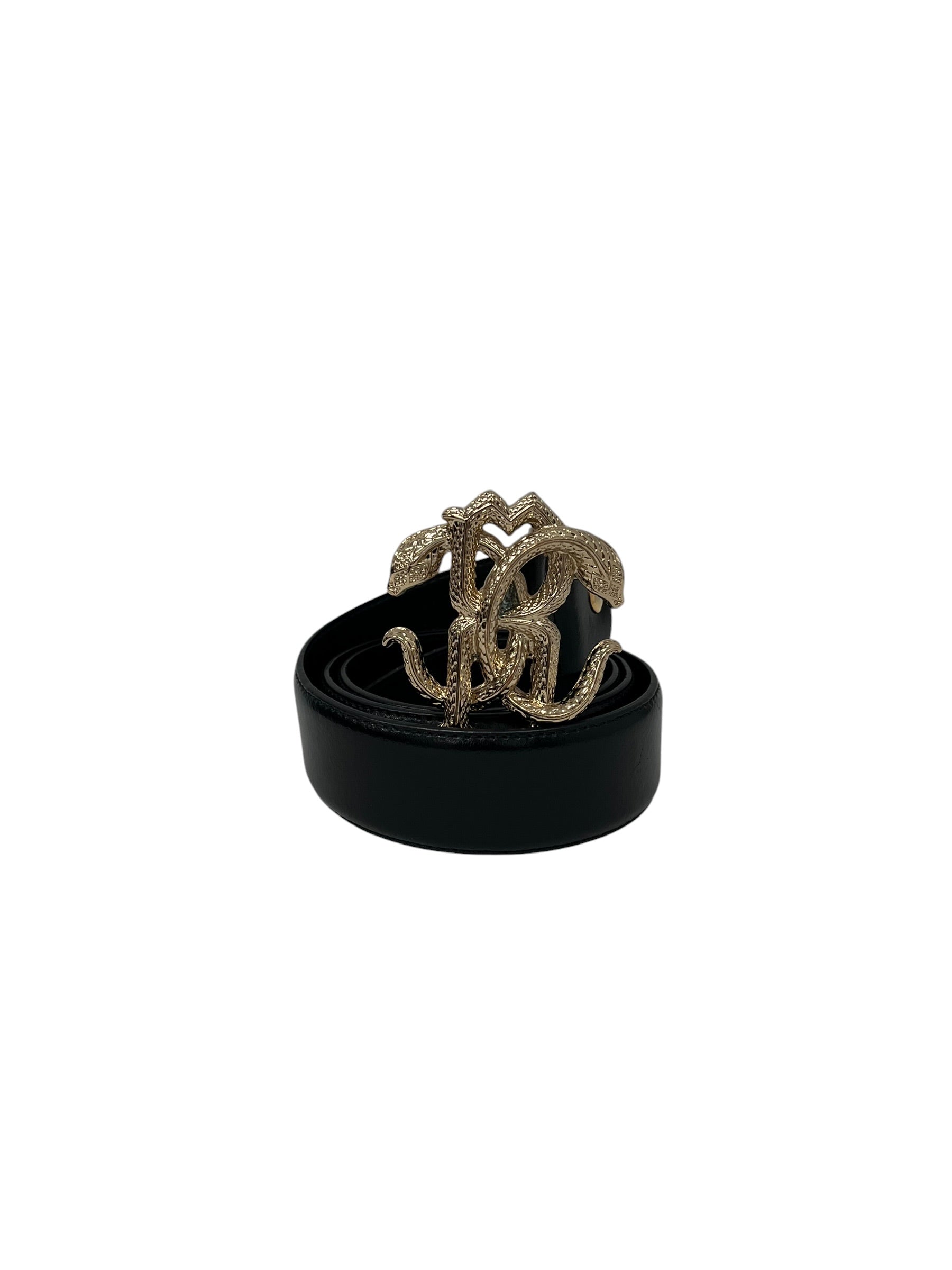 roberto cavalli/Belt/Leather/BLK/L's/GOLDEN CREST LOGO view 1