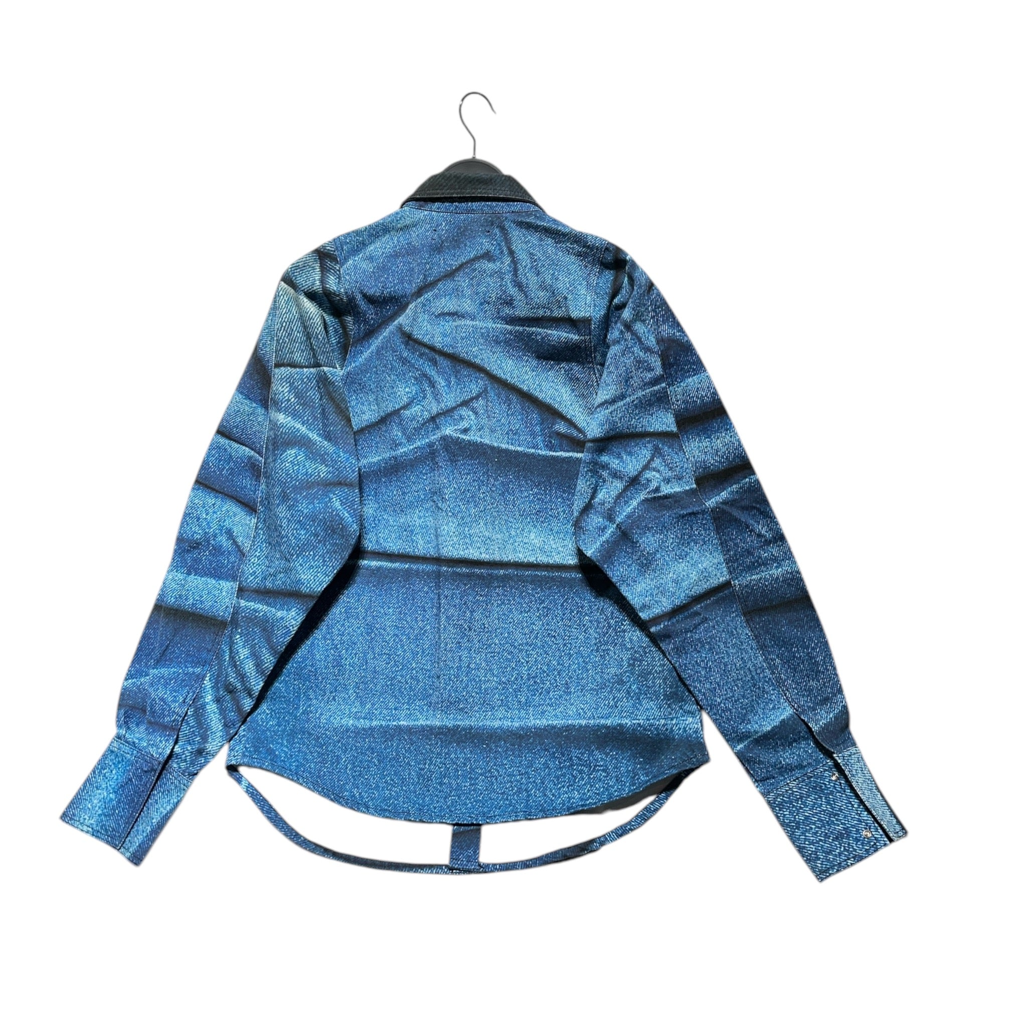 BIANCA SAUNDERS/Jacket/L/Denim/NVY/printed jacket view 2