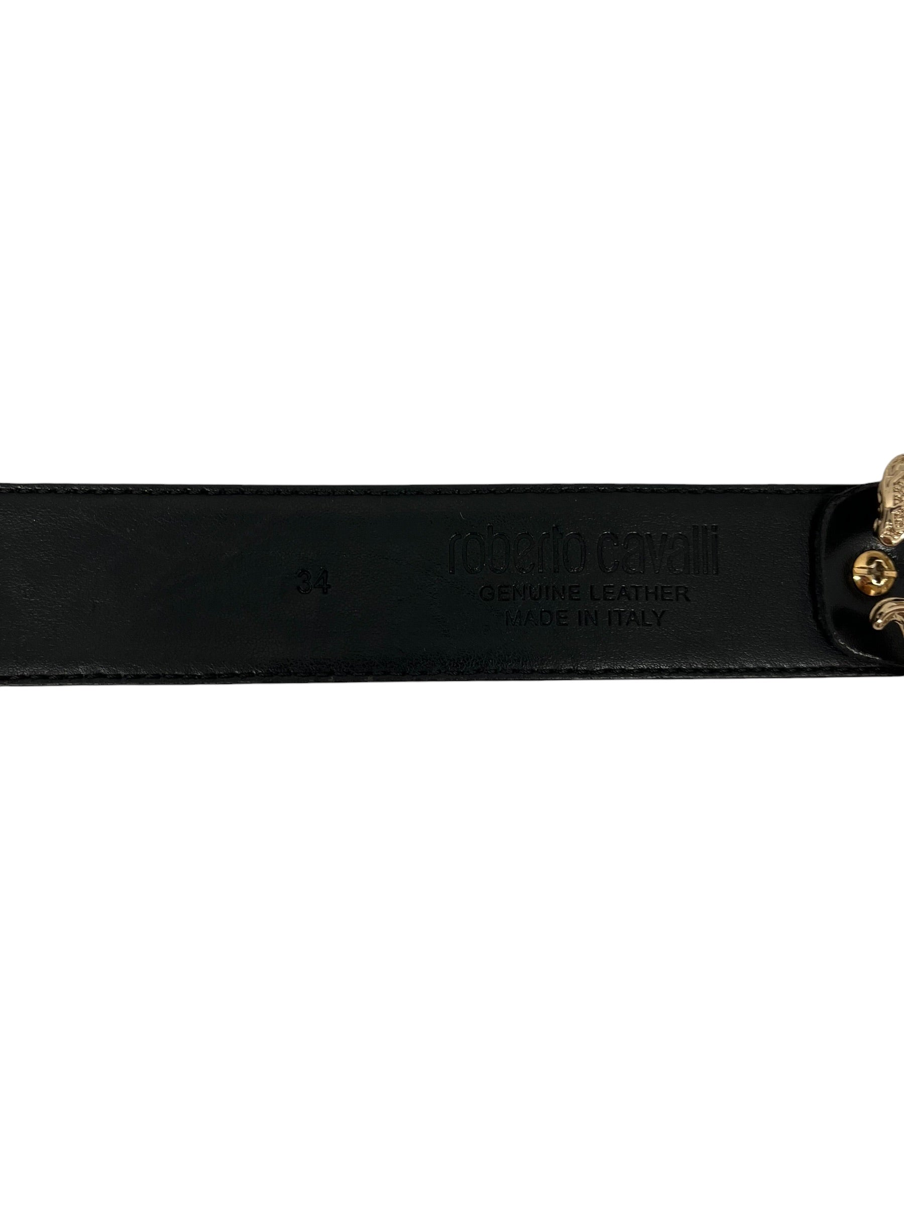 roberto cavalli/Belt/Leather/BLK/L's/GOLDEN CREST LOGO view 2