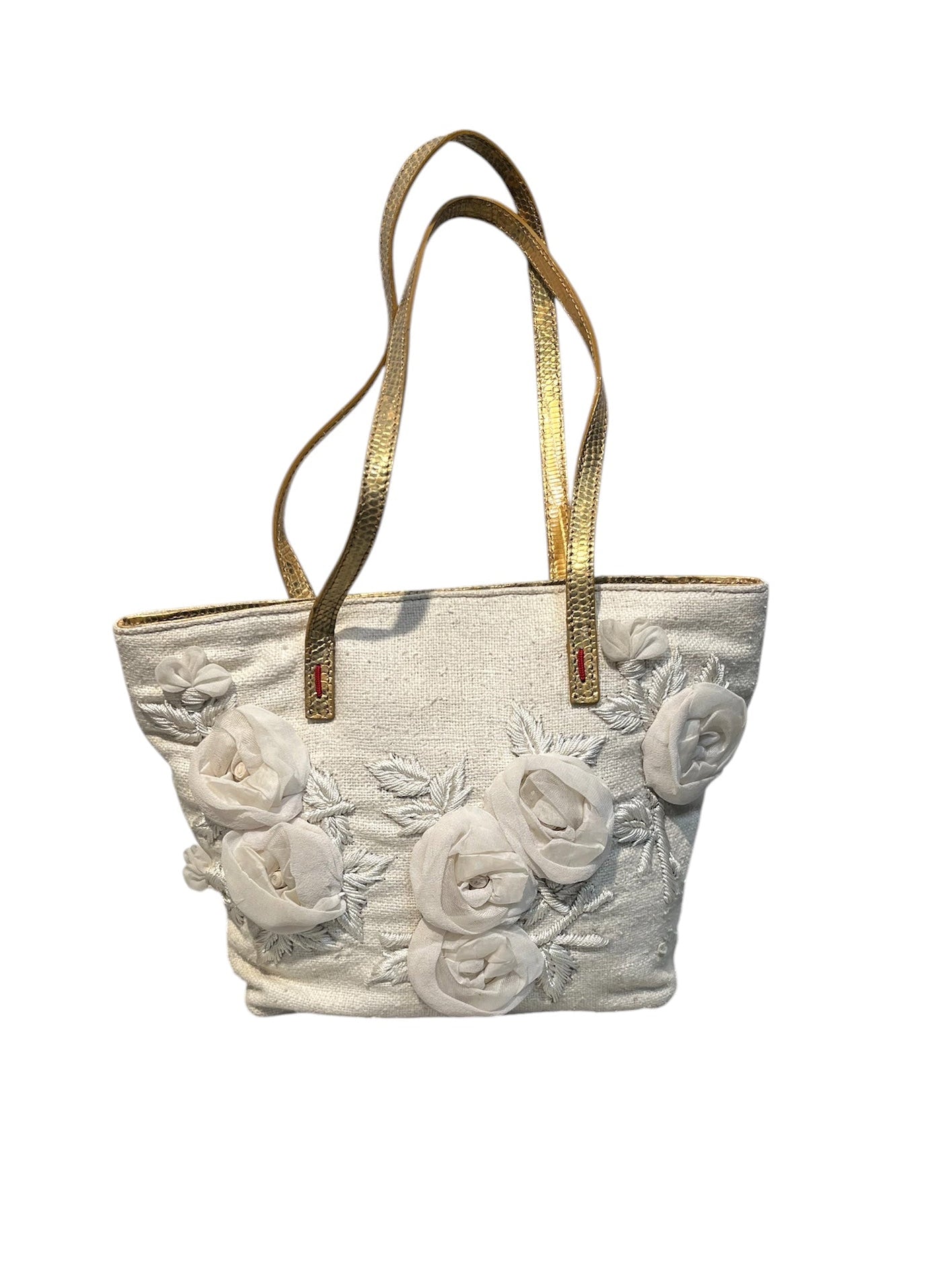 VALENTINO GARAVANI/Clutch Bag/Cotton/WHT/ view 1