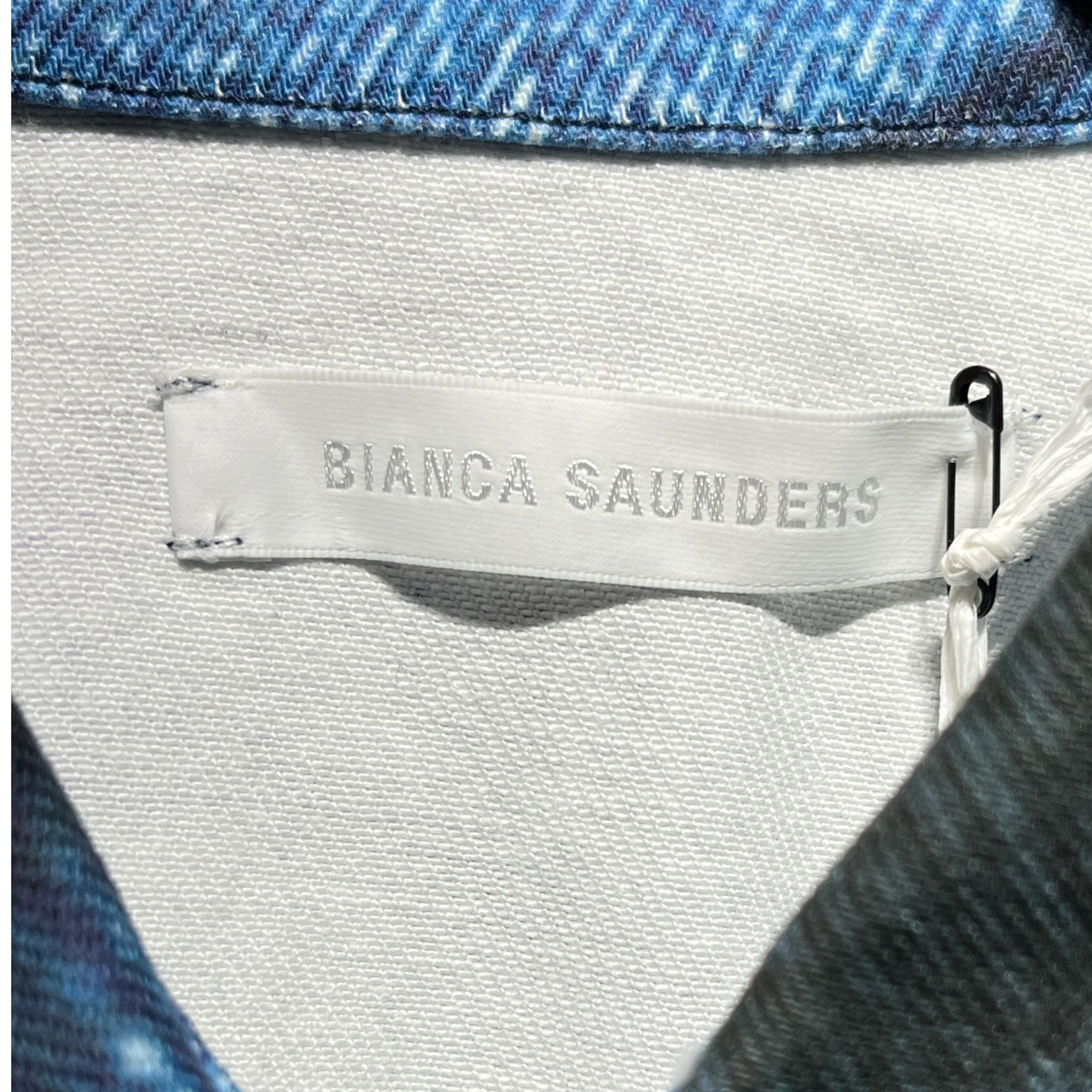 BIANCA SAUNDERS/Jacket/L/Denim/NVY/printed jacket view 3