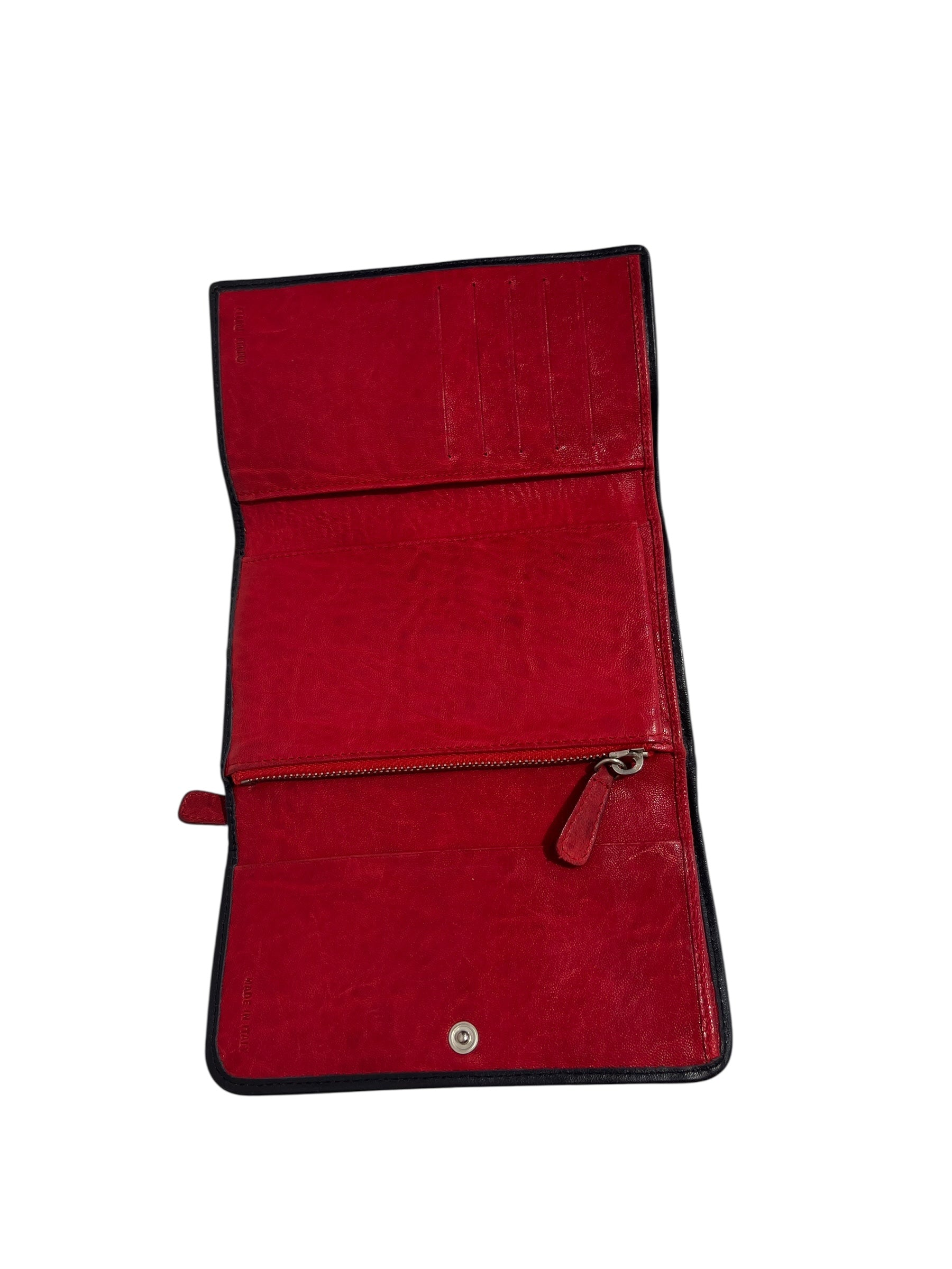 MIU MIU/Bifold Wallet/OS/Leather/RED/ view 4