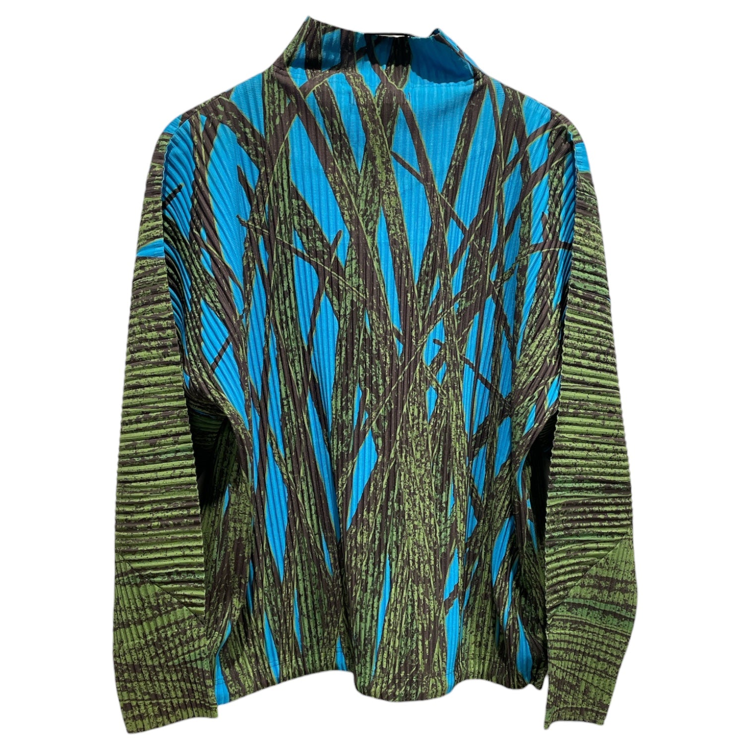 HOMME PLISSE ISSEY MIYAKE/LS Blouse/2/Cotton/GRN/ZIP UP ISSEY view 2