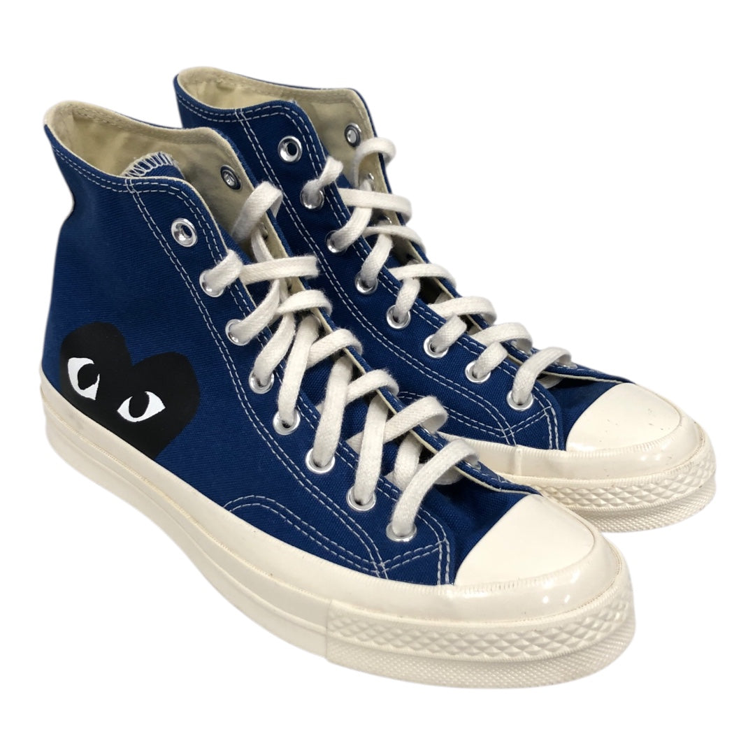 PLAY COMME des GARCONS/CONVERSE/Hi-Sneakers/US 8/Cotton/BLU/black heart blue high view 1