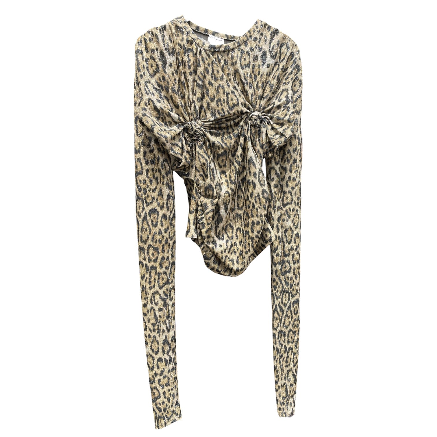 Vaquera/LS Blouse/L/Leopard/Cotton/GLD/Synched Top Sparkle view 1
