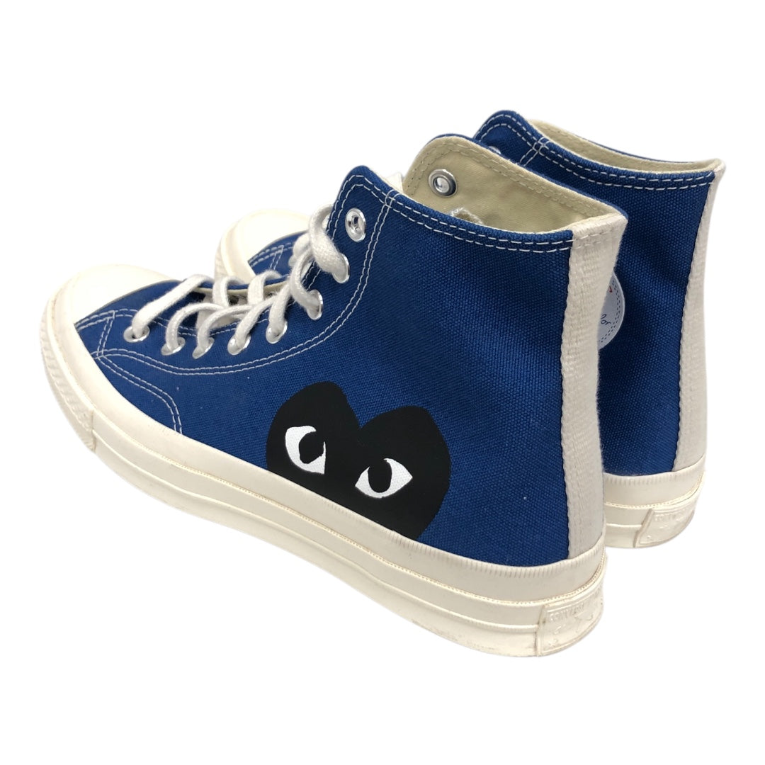 PLAY COMME des GARCONS/CONVERSE/Hi-Sneakers/US 8/Cotton/BLU/black heart blue high view 2
