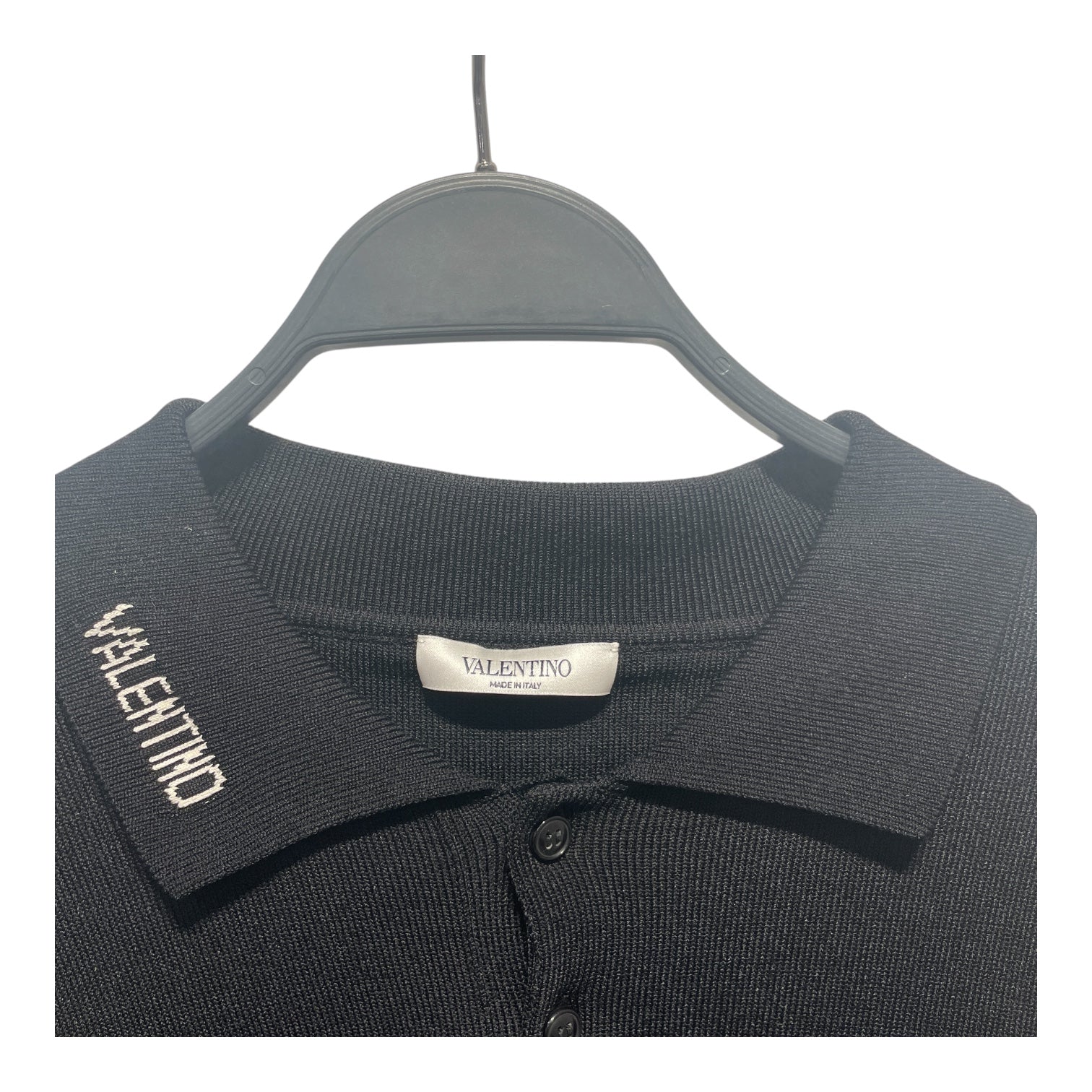 VALENTINO/LS Shirt/L/Wool/BLK/Open Coller/ view 3
