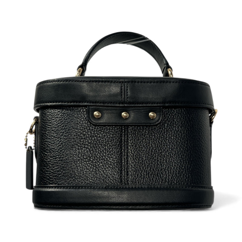 COACH/Cross Body Bag/M/Leather/BLK/GEORGIE GEM