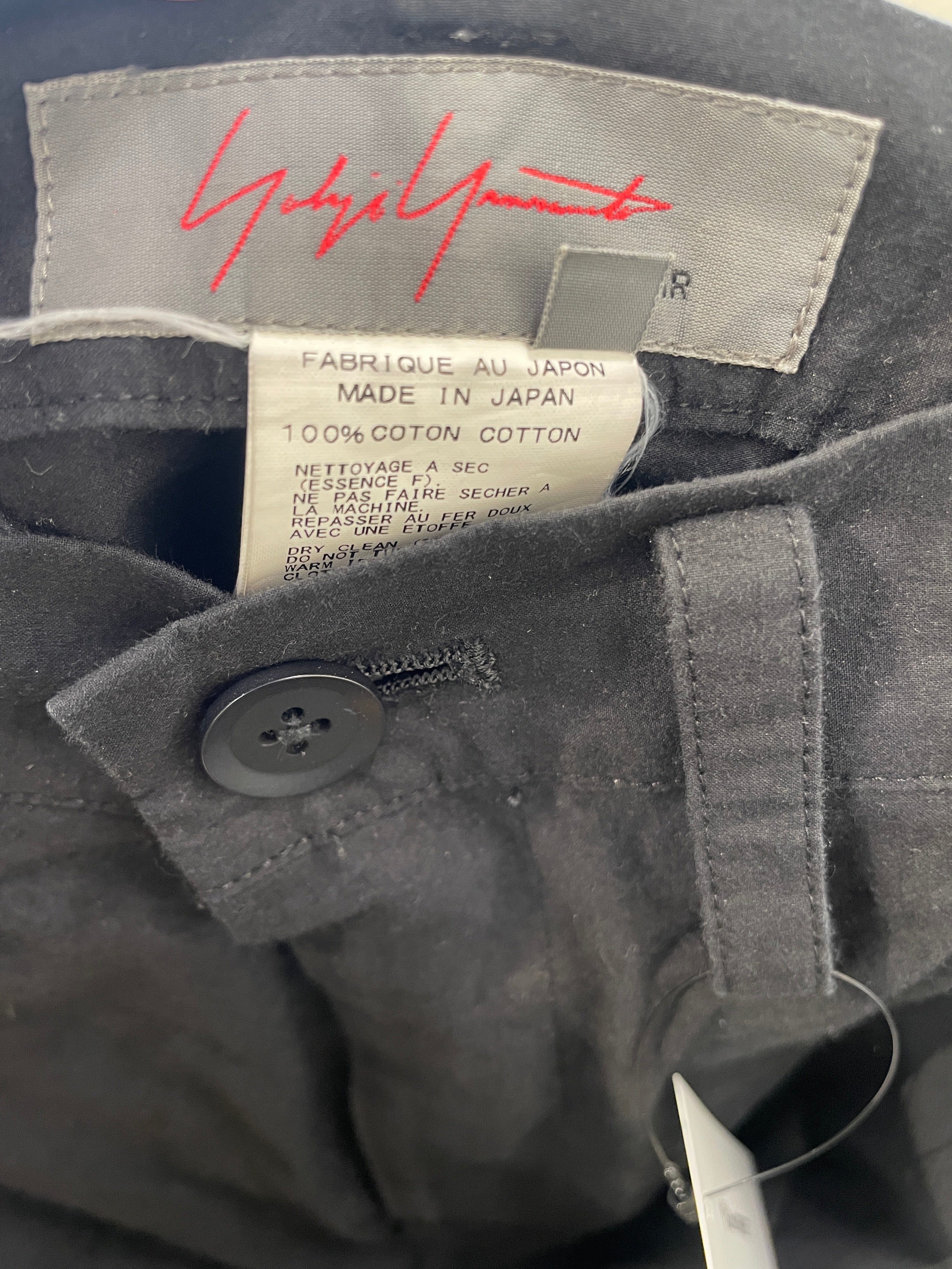 YOHJIYAMAMOTO+NOIR/Straight Pants/2/Cotton/BLK/Bondage Ankle Straps view 3