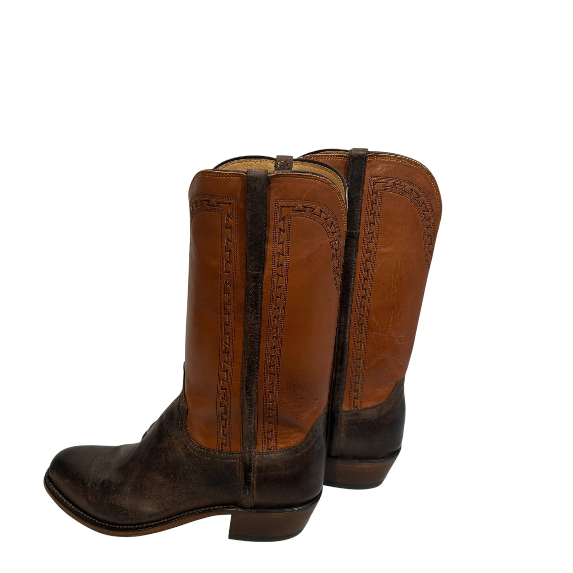 Lucchese/Cowboy Boots/US 9.5/Leather/BRW/Stanley Round Toe view 2