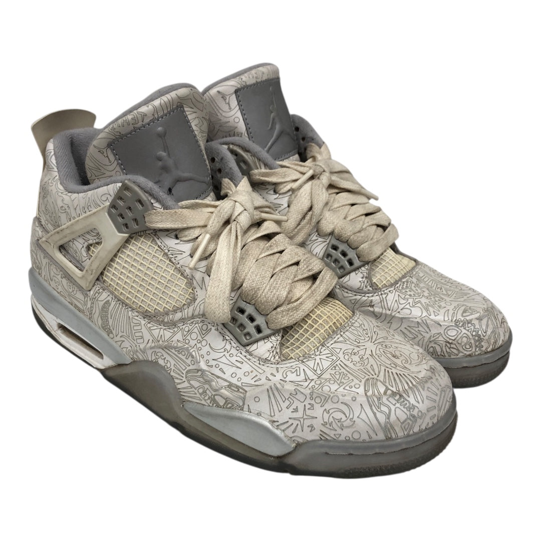 JORDAN BRAND/Hi-Sneakers/US 9.5/All Over Print/Leather/WHT/Retro 4 30th Anniversary view 1