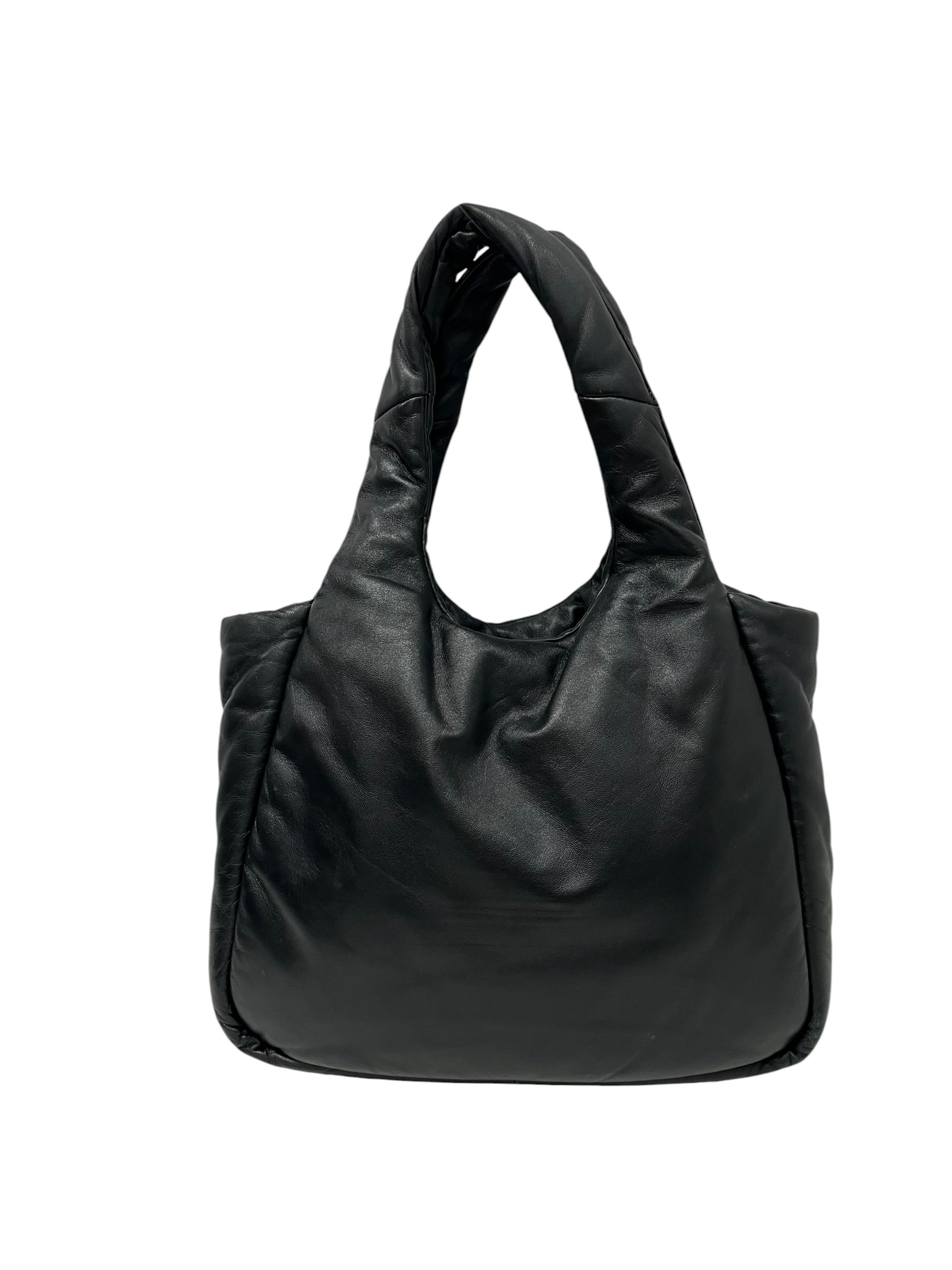 PRADA/Tote Bag/Leather/BLK/NAPPA SOFT PADDED TOTE view 2