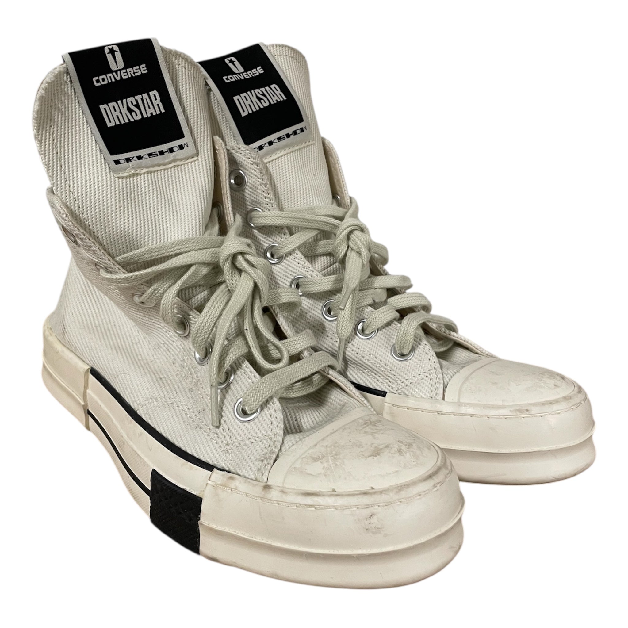 CONVERSE/RICK OWENS DRKSHDW/Hi-Sneakers/US 8/Cotton/WHT/172346C view 1