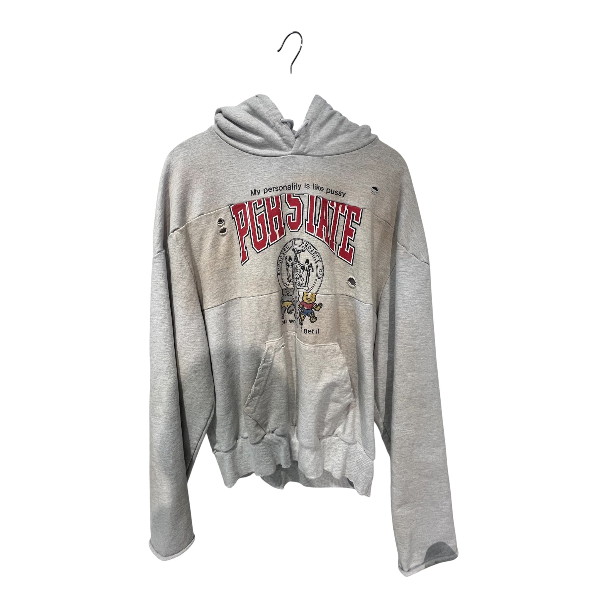PROJECT G/R/Hoodie/1/Cotton/GRY/REWORKED PGR STATE HOODIE view 1