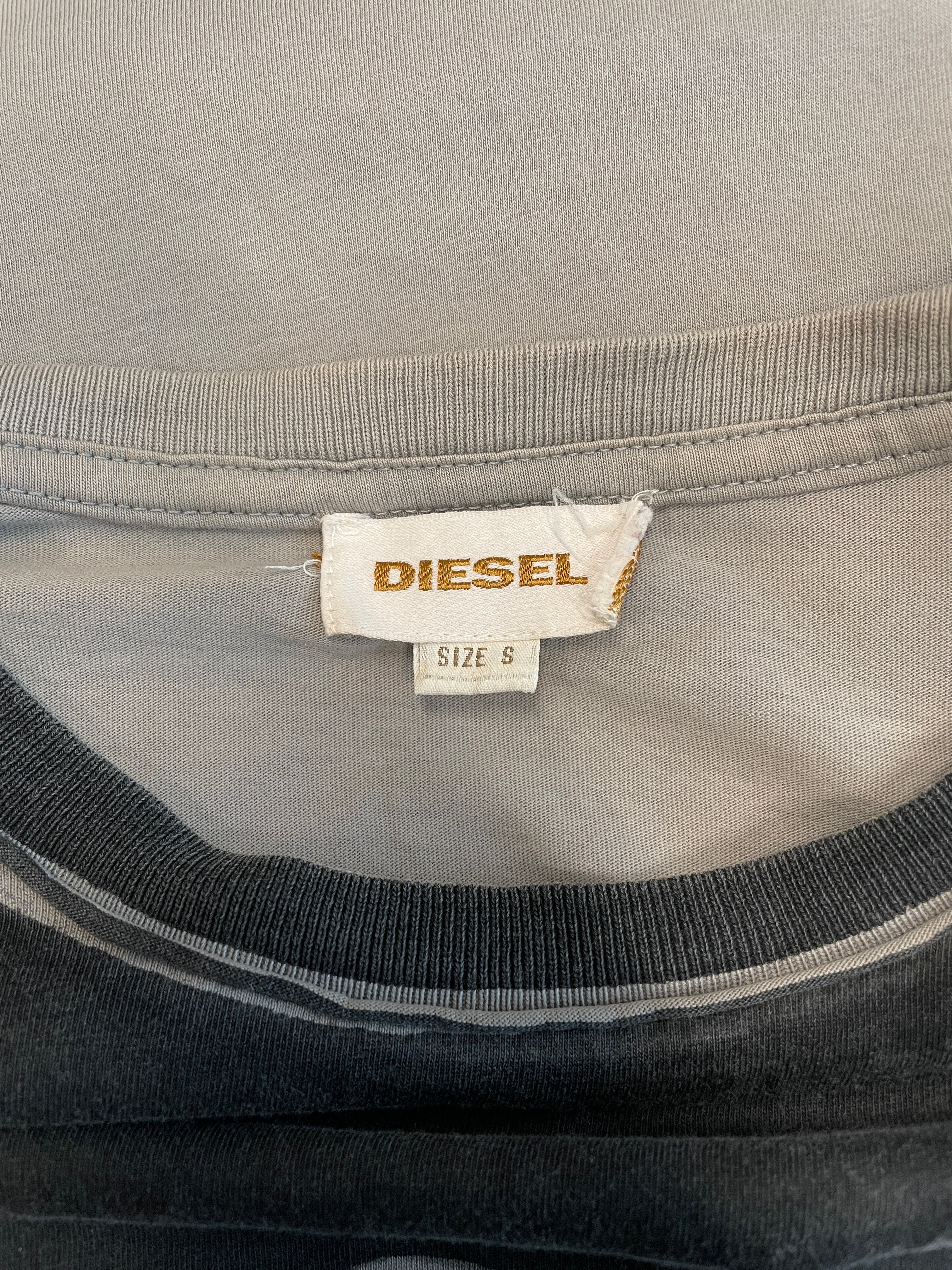 DIESEL/T-Shirt/S/Cotton/GRY/TOO MUCH FOR ONE WOMAN view 3