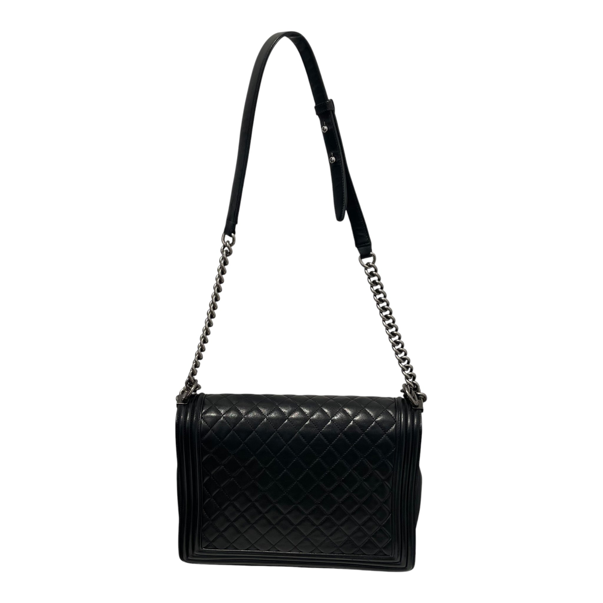 CHANEL/Cross Body Bag/Leather/BLK/QUILTED CALFSKIN view 2