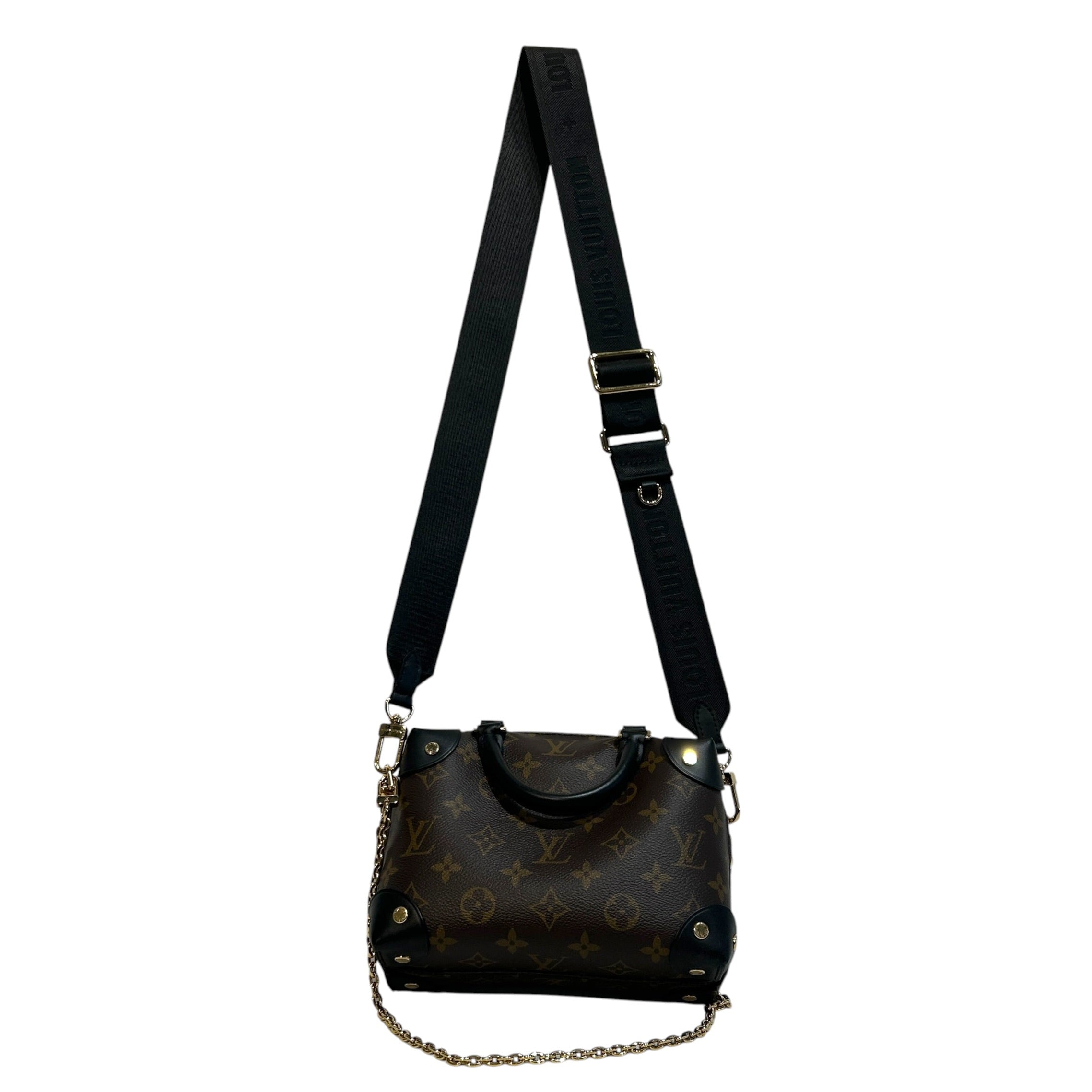 LOUIS VUITTON/Hand Bag/Monogram/Leather/BRW/Mono. Petite Malle Souple view 2