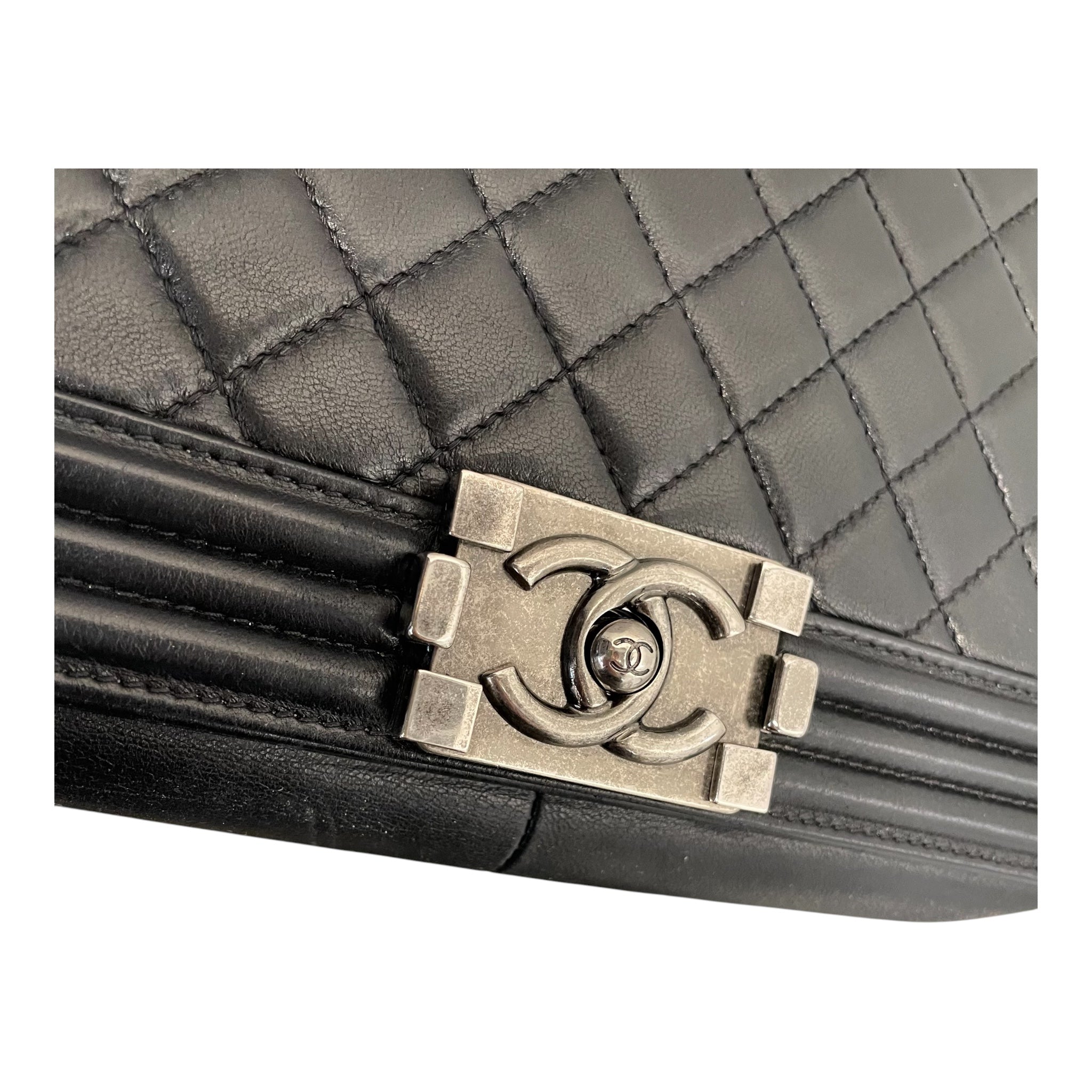 CHANEL/Cross Body Bag/Leather/BLK/QUILTED CALFSKIN view 6