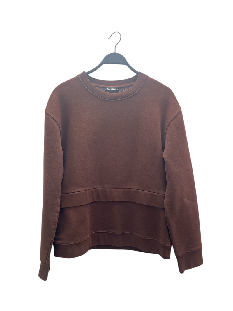 RAF SIMONS/Sweatshirt/M/Cotton/BRW/DOUBLE CROP
